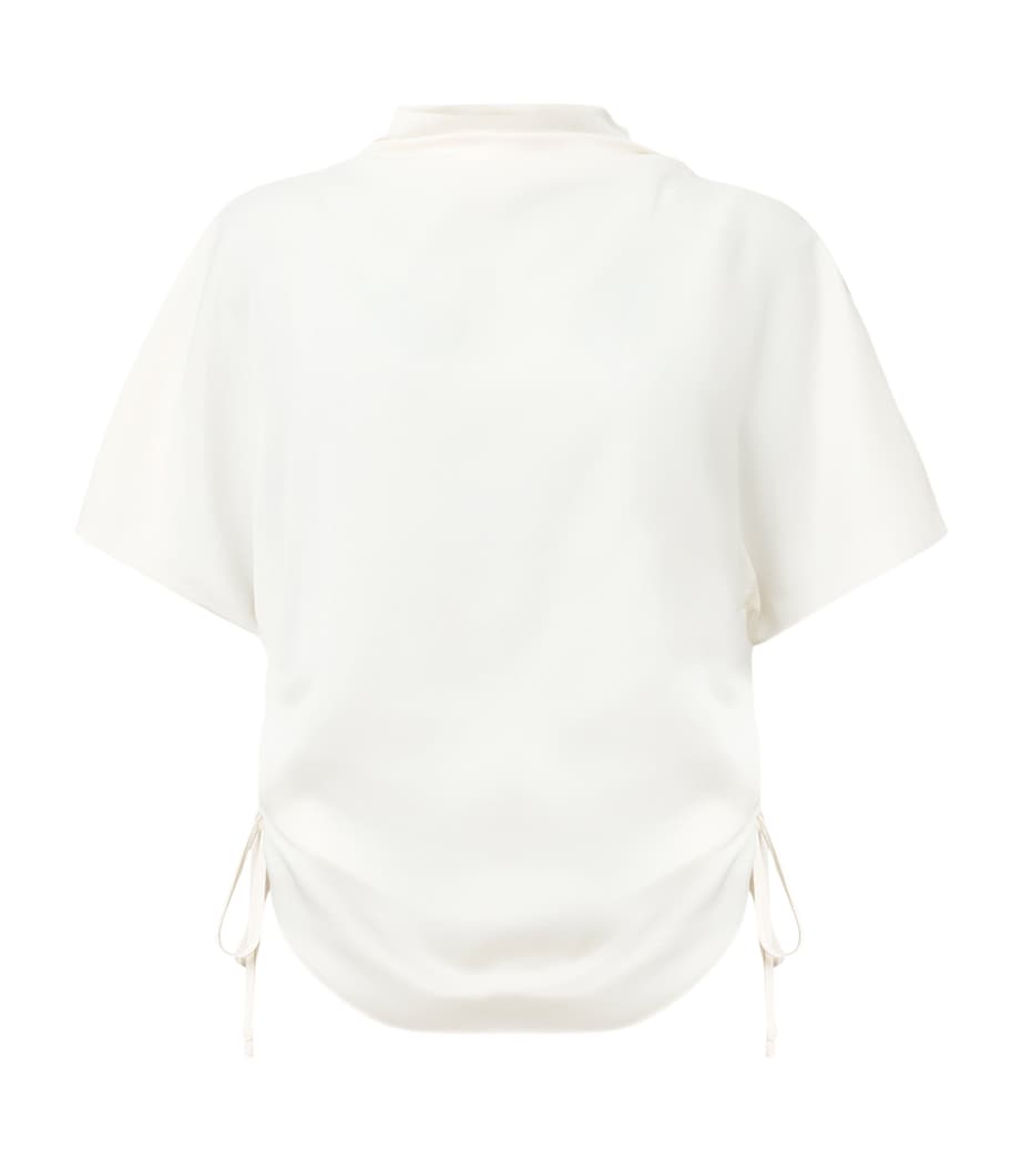 AllSaints Womens Leslie Draped Top Antique White Image 1