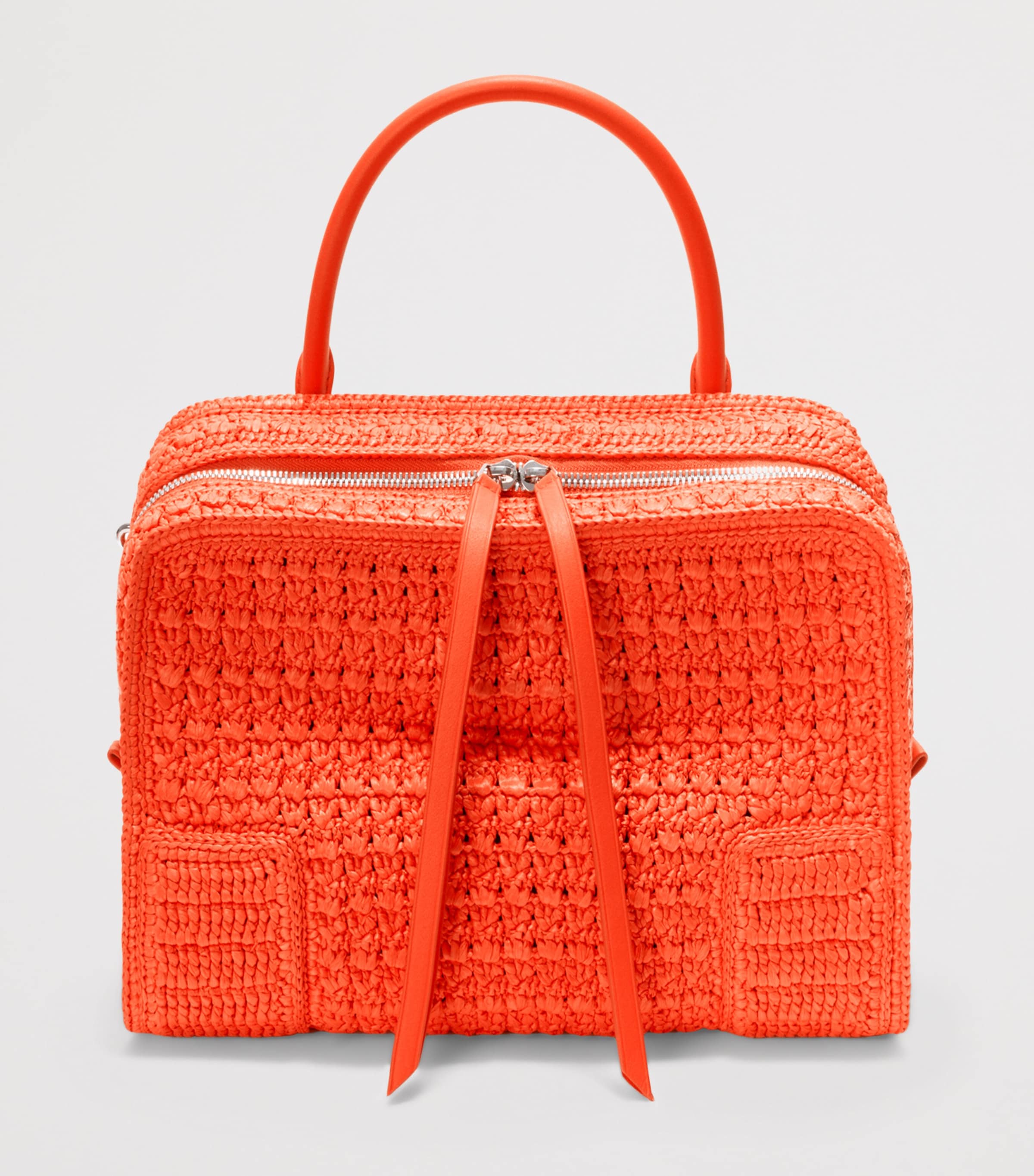LOEWE x Cosima Von Bonin Medium Crochet Amazona 180 Lazy Crab Top-Handle Bag Vivid Orange Image 3