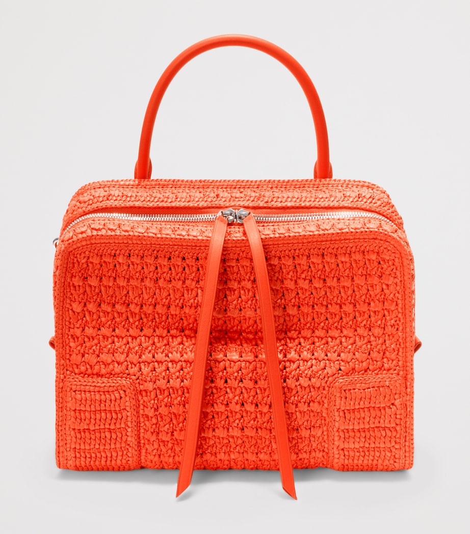 LOEWE x Cosima Von Bonin Medium Crochet Amazona 180 Lazy Crab Top-Handle Bag Vivid Orange Image 3