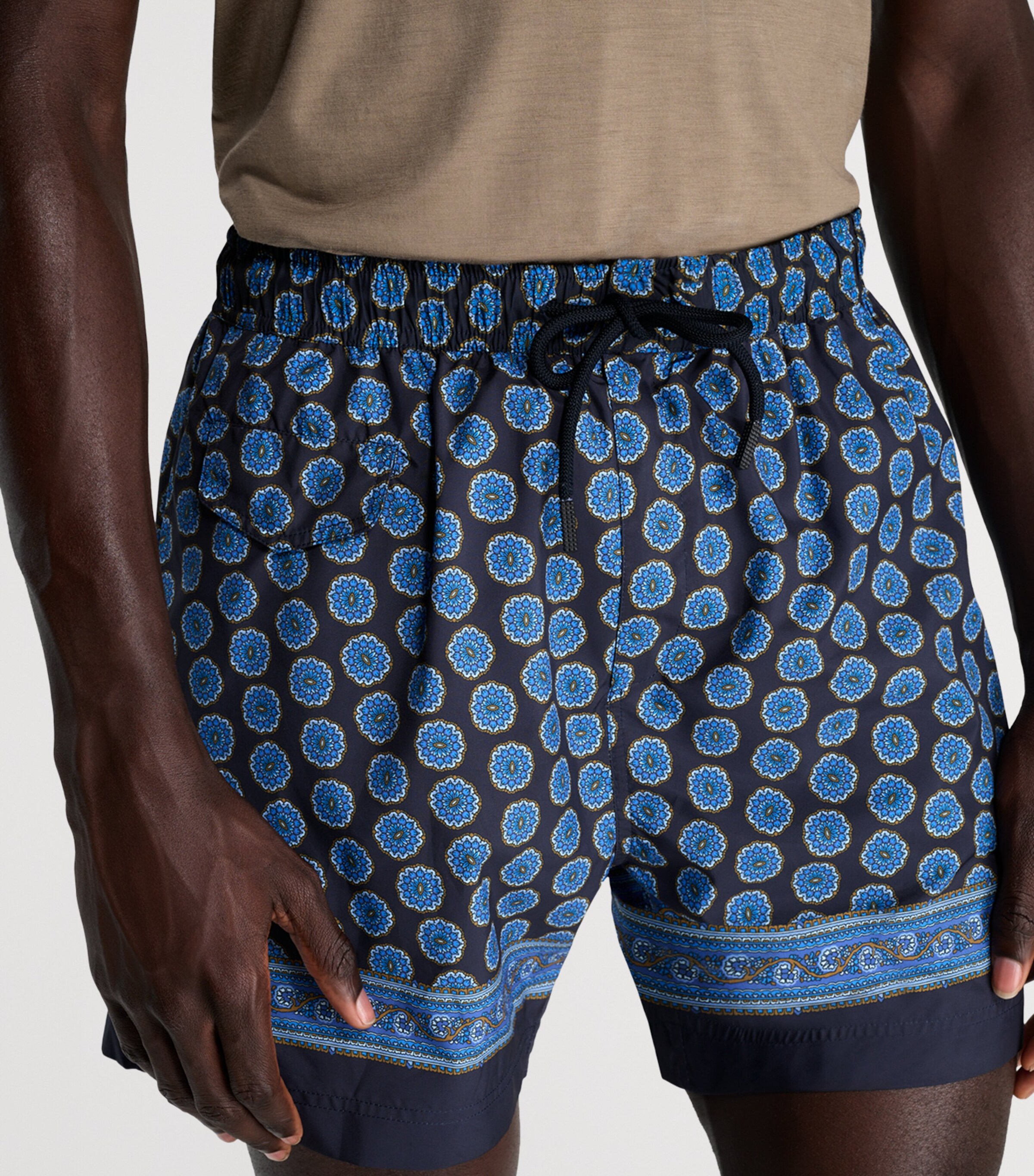 Dunhill Mens Medallion Printed Swim Shorts Image 5