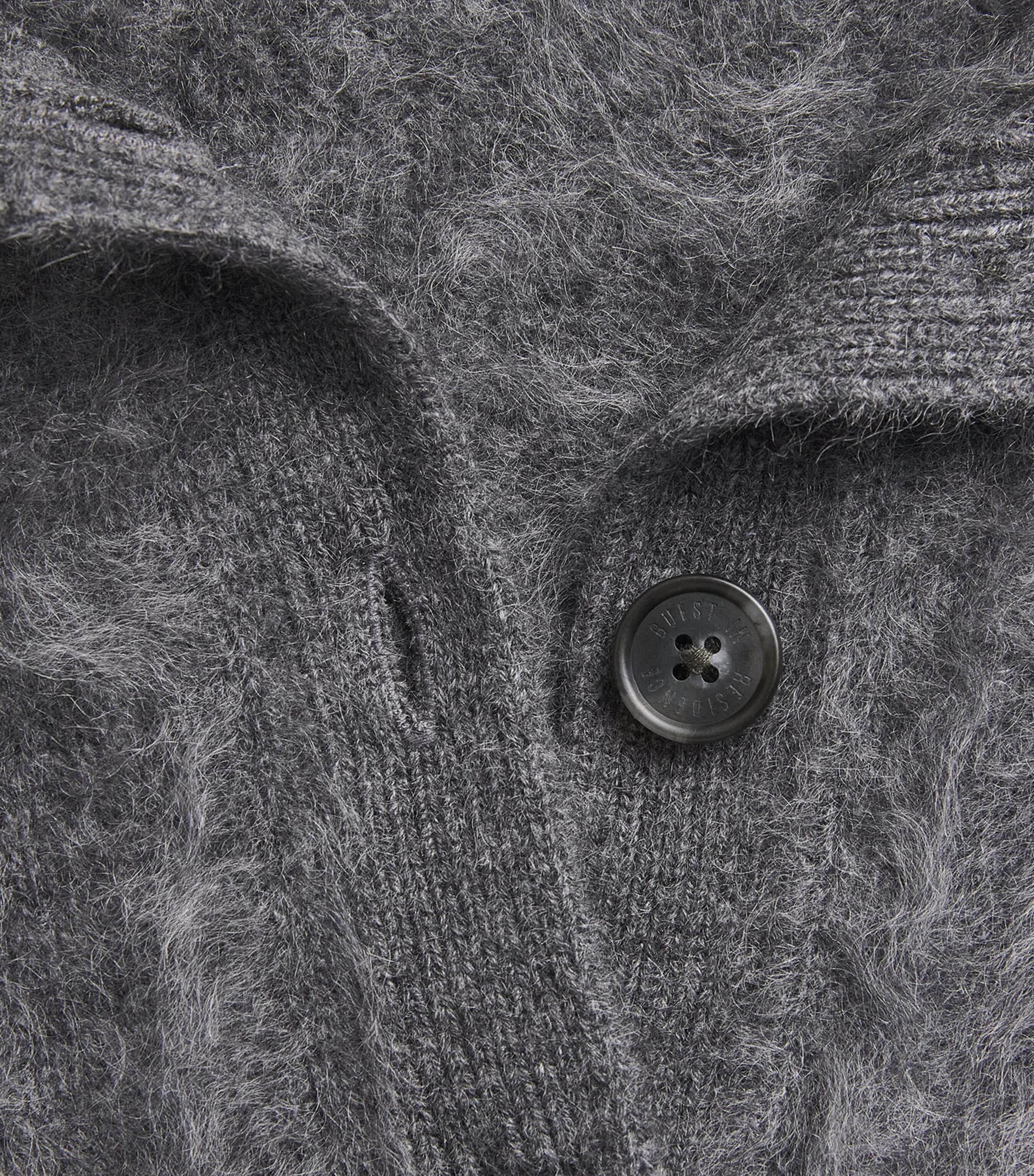 Guest In Residence Womens Cashmere Grizzly Cardigan Charcoal Image 6