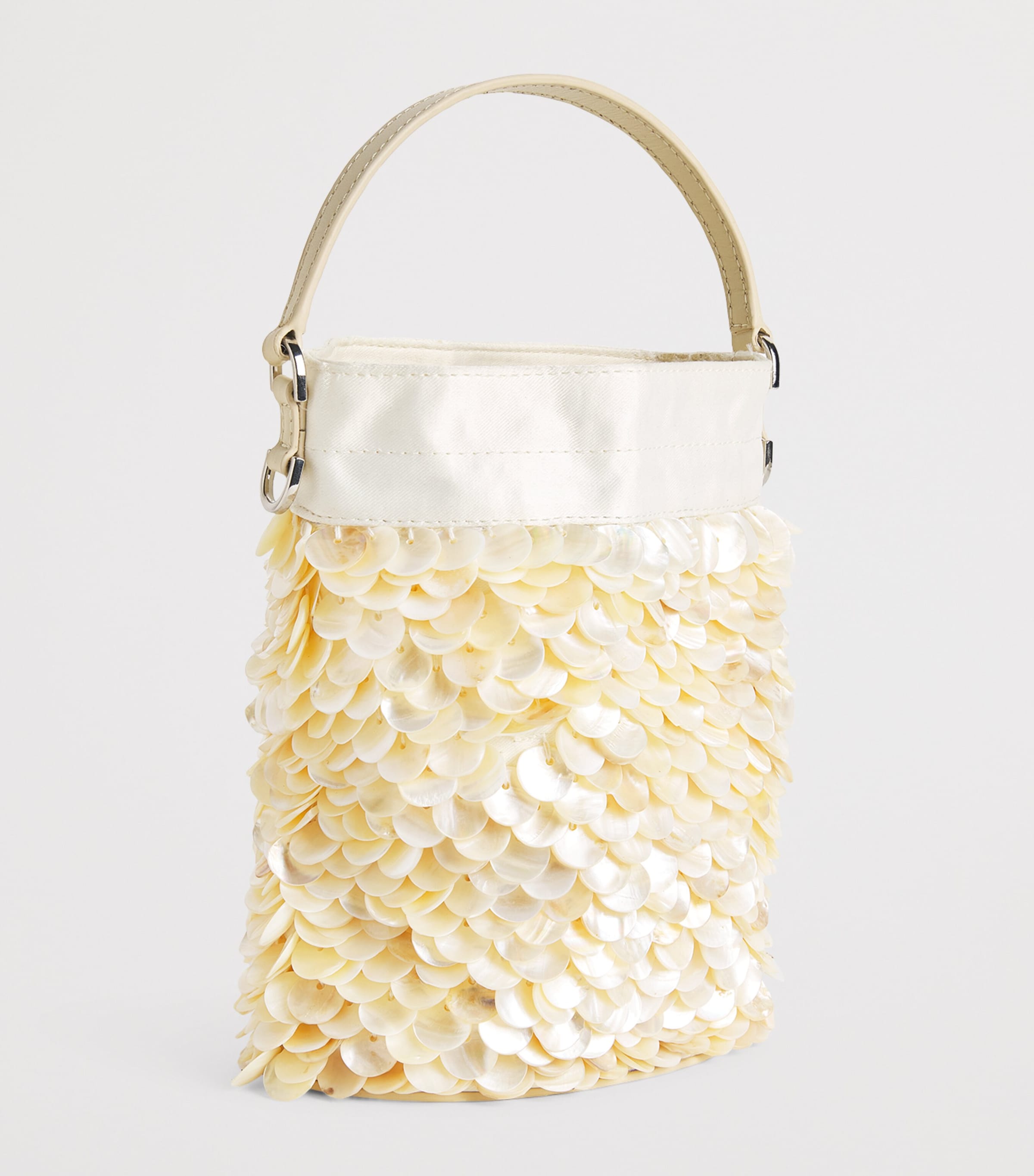 STAUD Mini Embellished Lila Bucket Bag Crm Cream Image 3