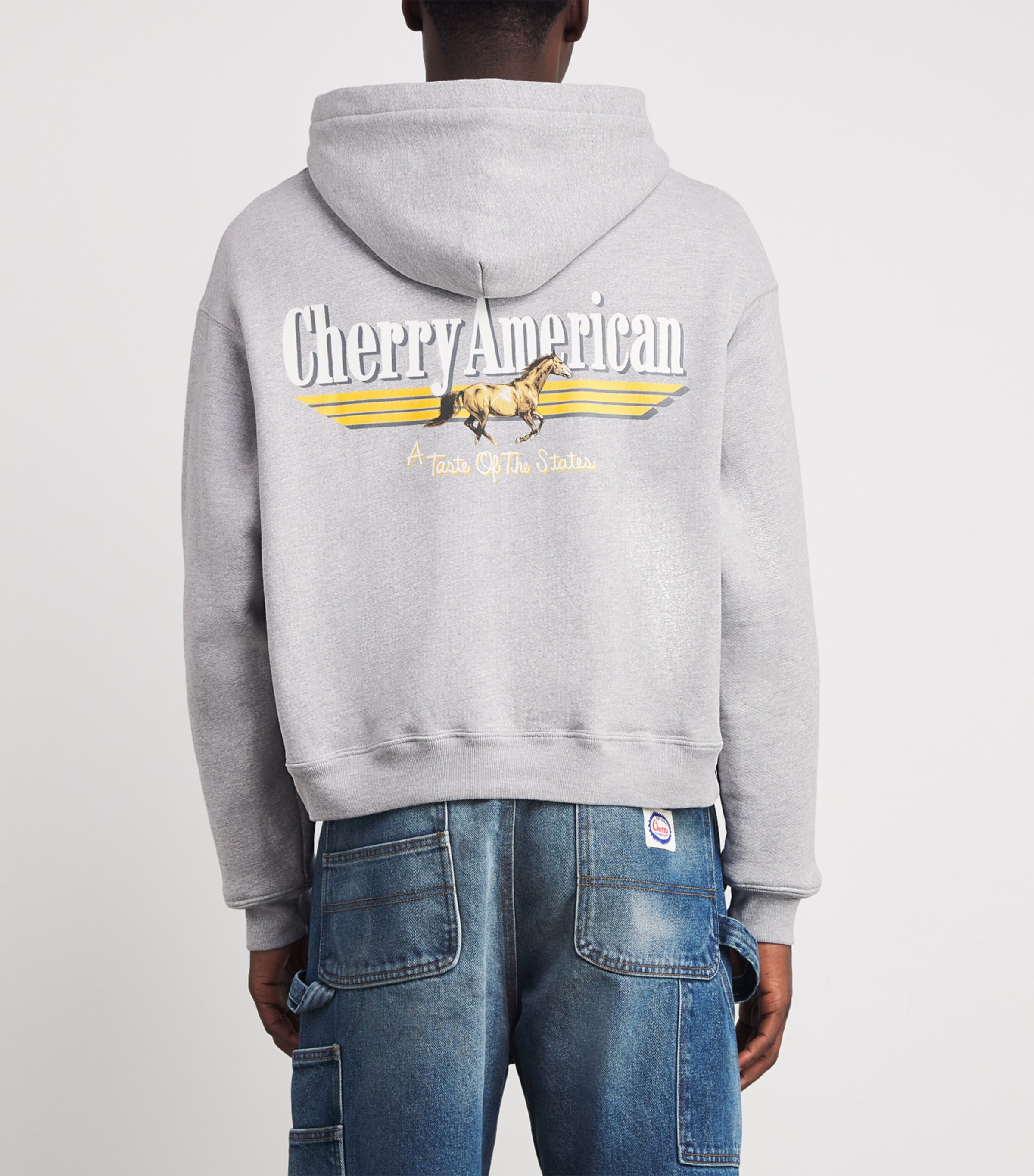 Cotton-Blend Thermal Zip-Up Logo Hoodie HEATHER GREY Image 4