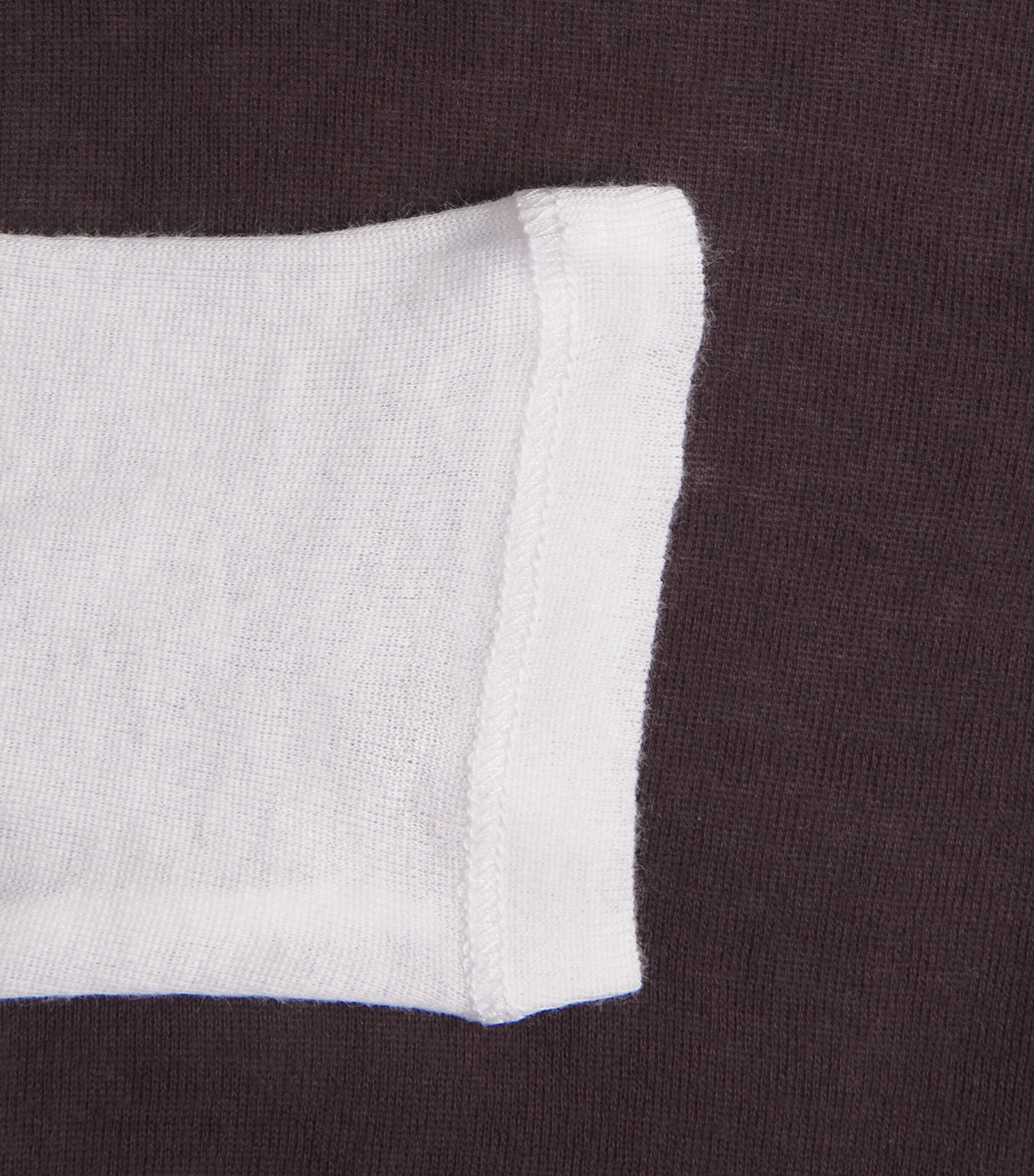 ME+EM Womens Cotton Double-Layer Top Chocolate/ White Image 6