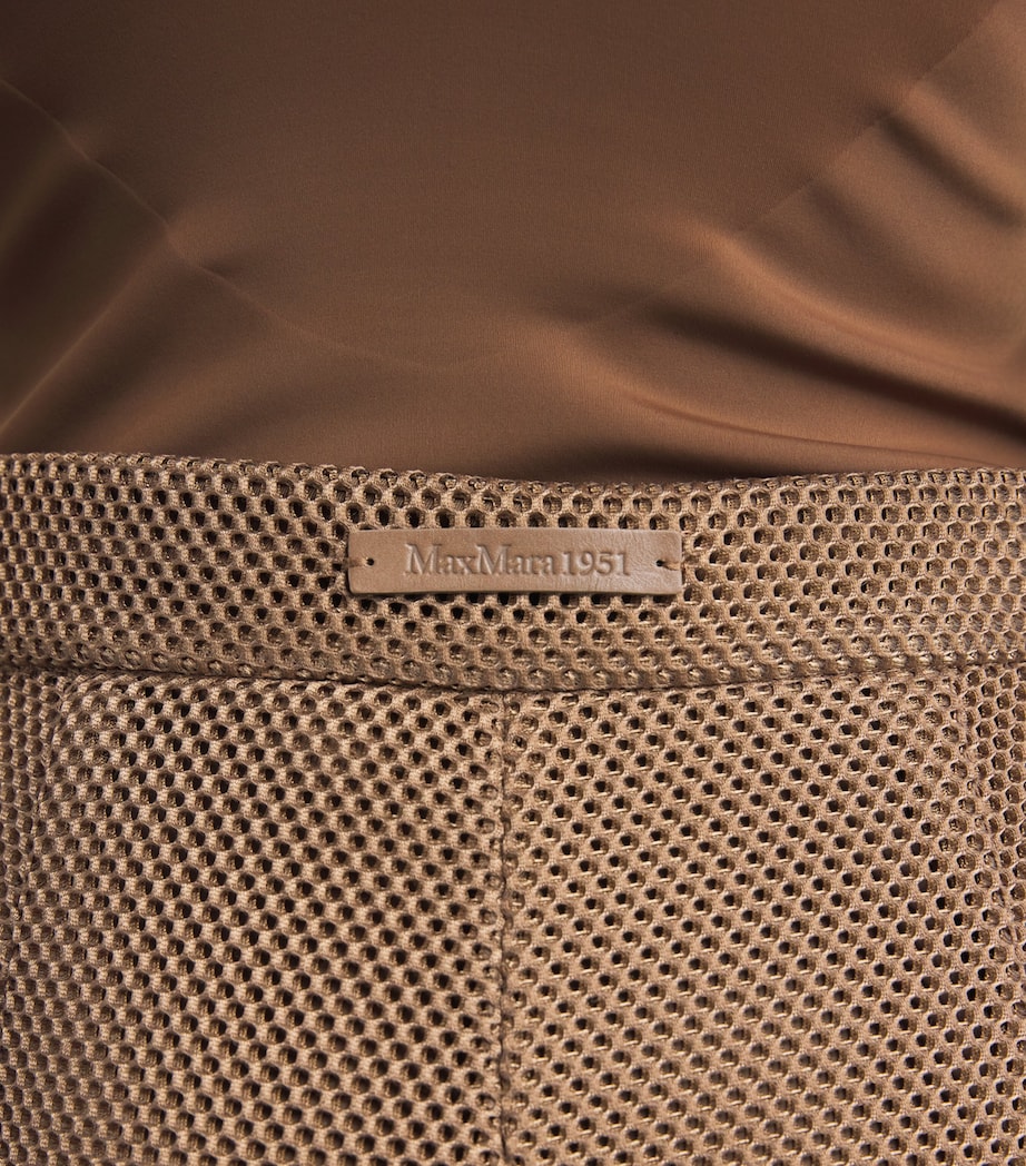 Mesh Pleated Shorts HAZELNUT BROWN Image 6