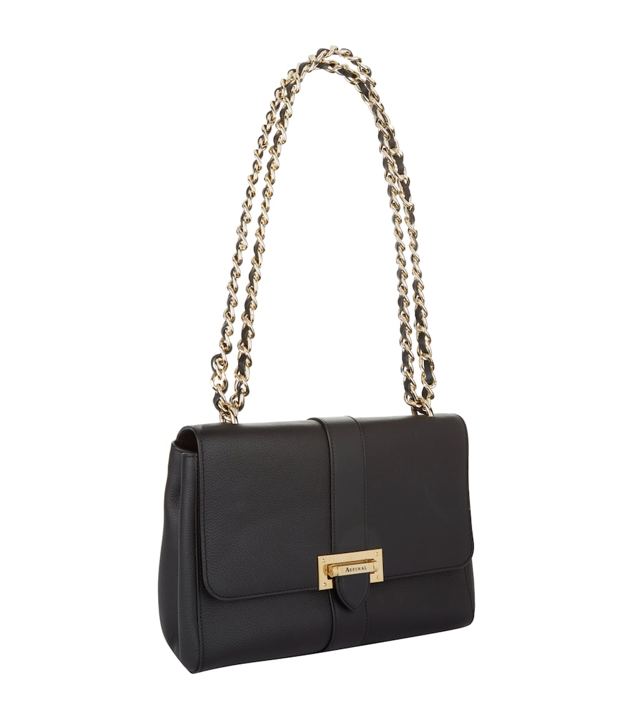 Small Leather Lottie Cross-Body Bag BLACK Image 4