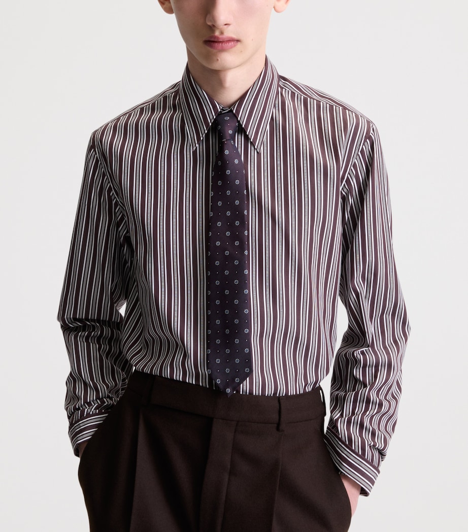 Saint Laurent Silk Jacquard Medallion Tie Image 2