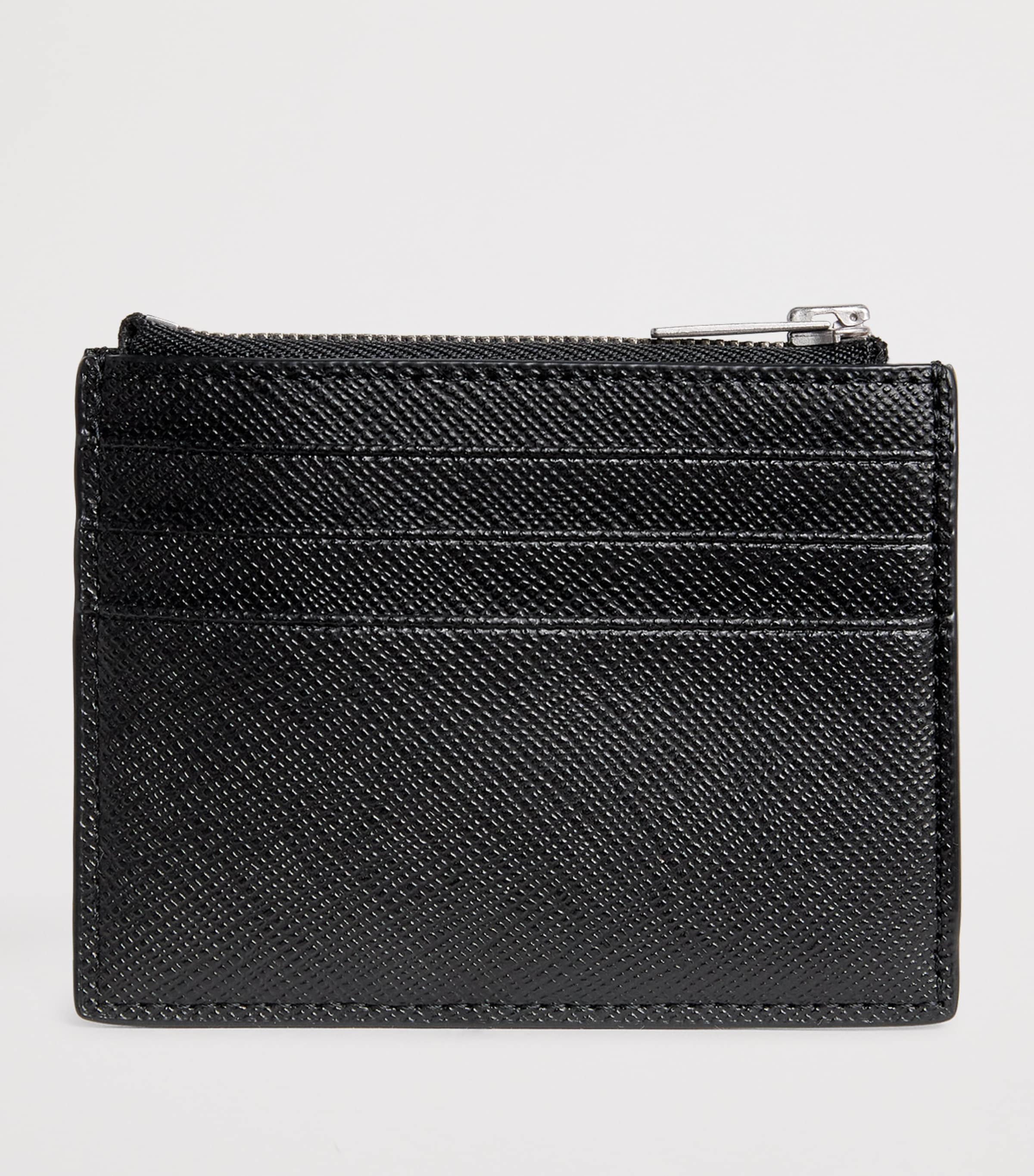 Sandro Paris Reconstituted Leather Card Holder Black Image 2