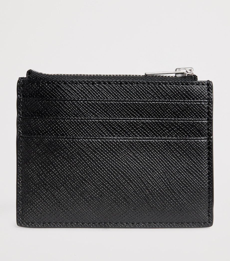 Sandro Paris Reconstituted Leather Card Holder Black Image 2