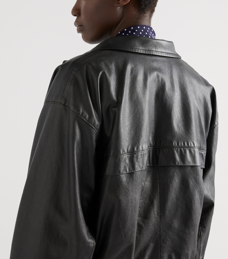 Prada Womens Nappa Leather Jacket Black Image 4