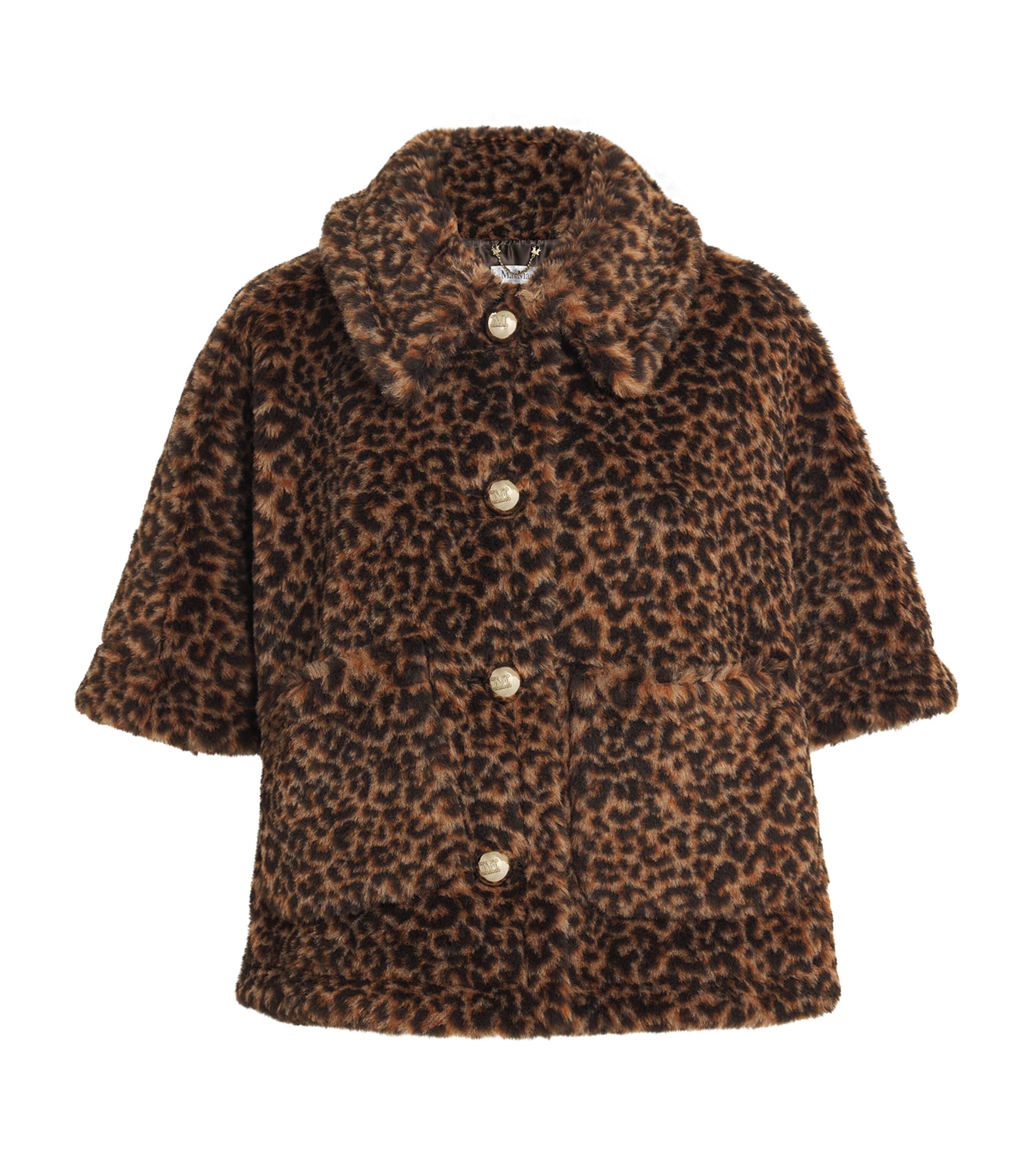 Max Mara Alpaca-wool-silk Cape Bolero In Brown