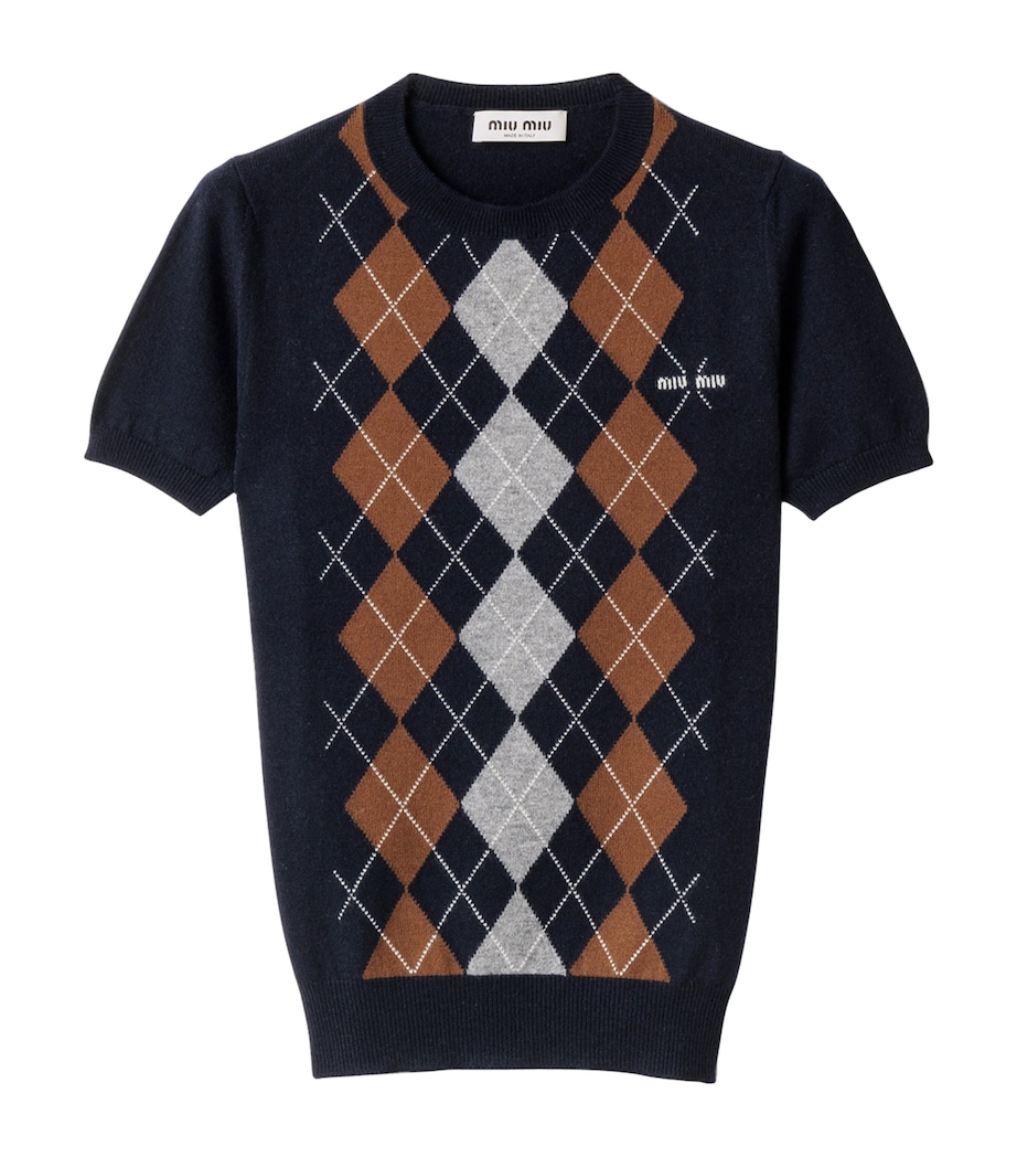 Cashmere Argyle Sweater F0008 Image 1