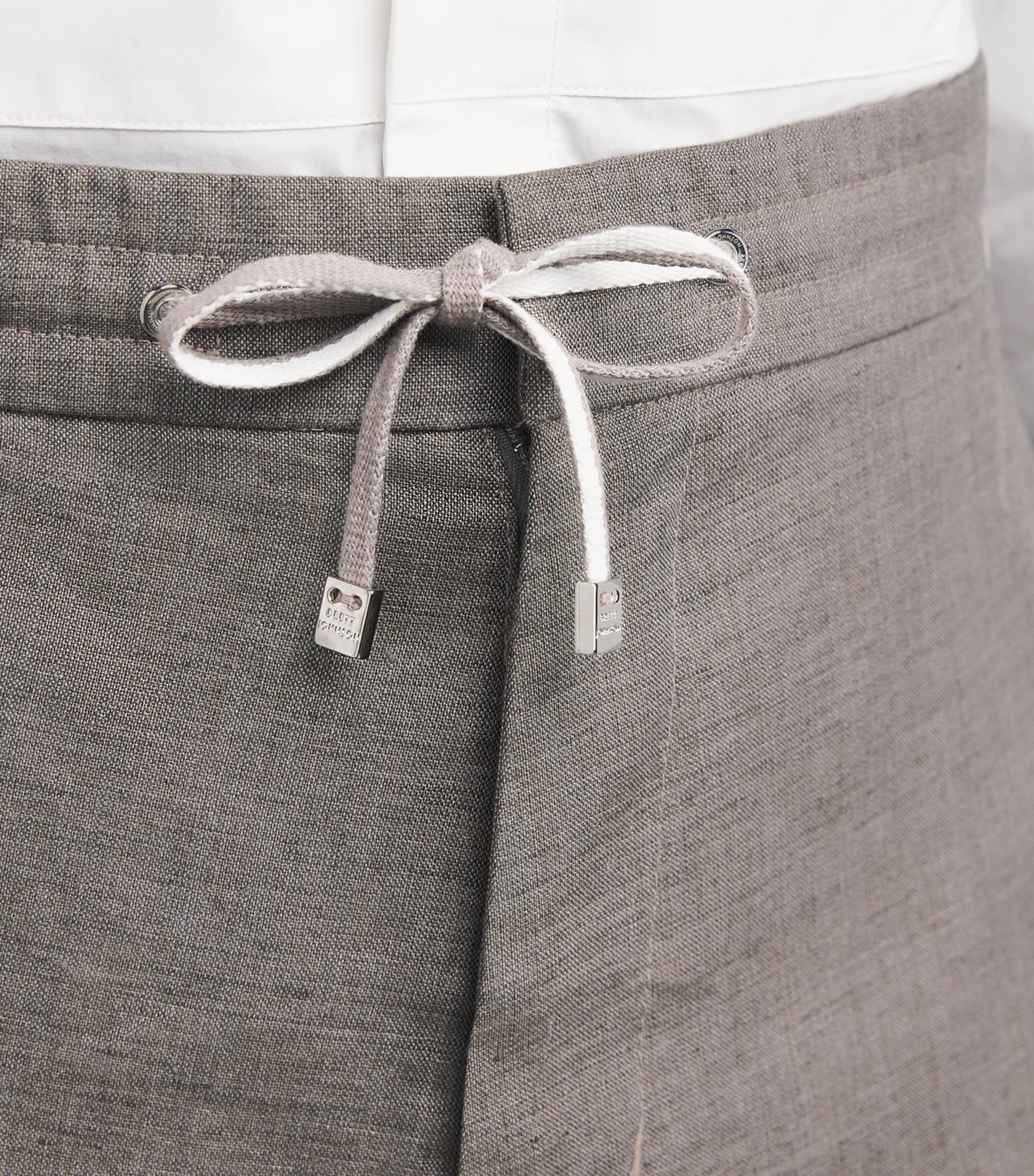 Linen Drawstring Shorts SMOKE GREY Image 6