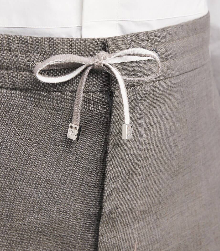 Linen Drawstring Shorts SMOKE GREY Image 6