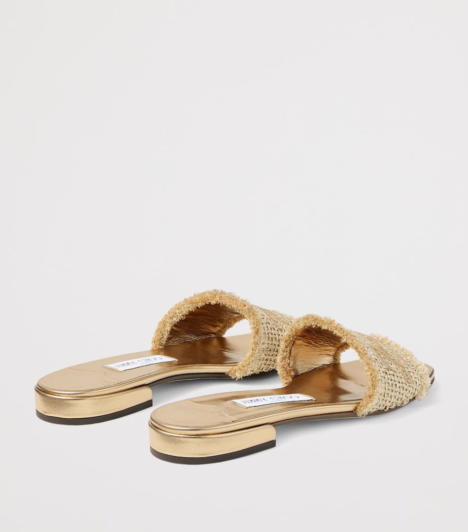 Jimmy Choo Joa Flat Slides Gold/dark Cappuccino Image 3