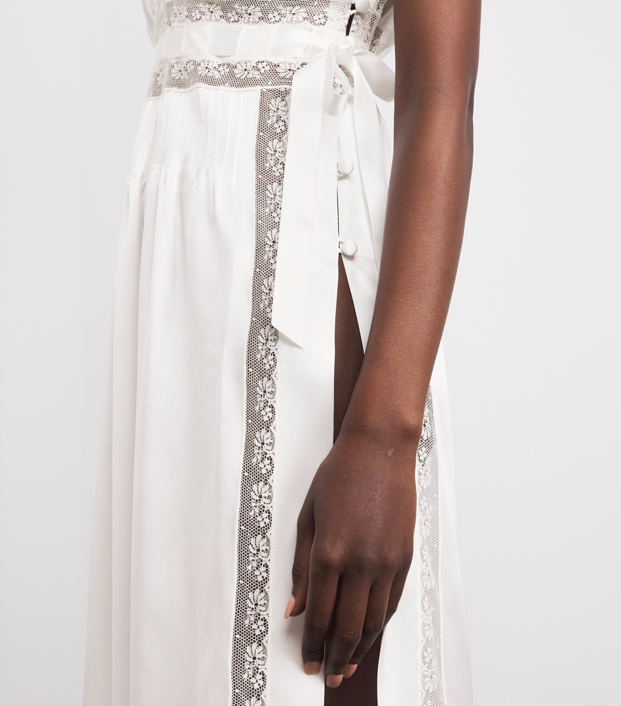 Loretta Caponi Womens Silk Paolina Nightgown Sunrise Image 6