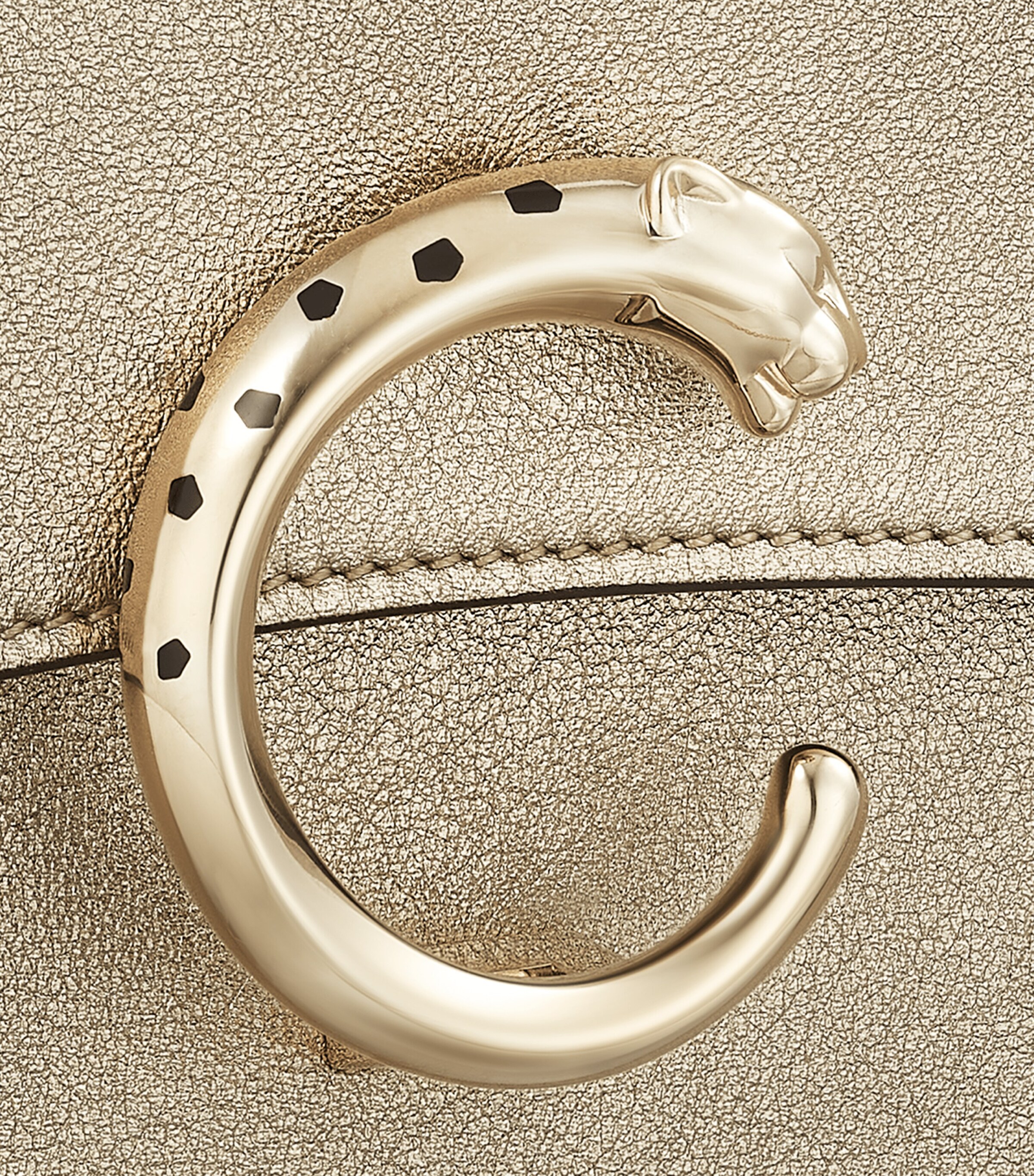 Cartier Mini Metallic Leather Panthère de Cartier Cross-Body Bag Gold Image 11