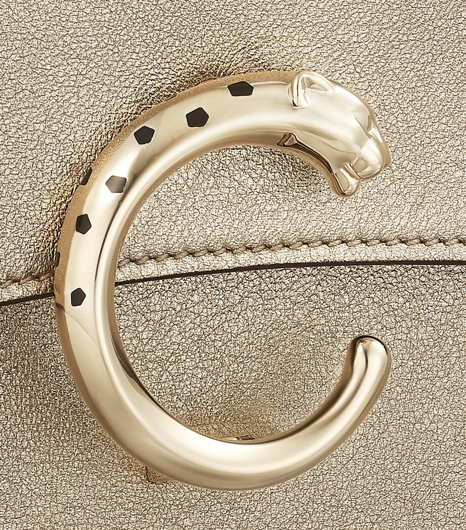 Cartier Mini Metallic Leather Panthère de Cartier Cross-Body Bag Gold Image 11