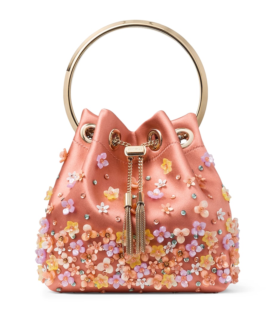 Jimmy Choo Bon Bon Embellished Top-Handle Bag Grapefruit/multi/lig Image 1
