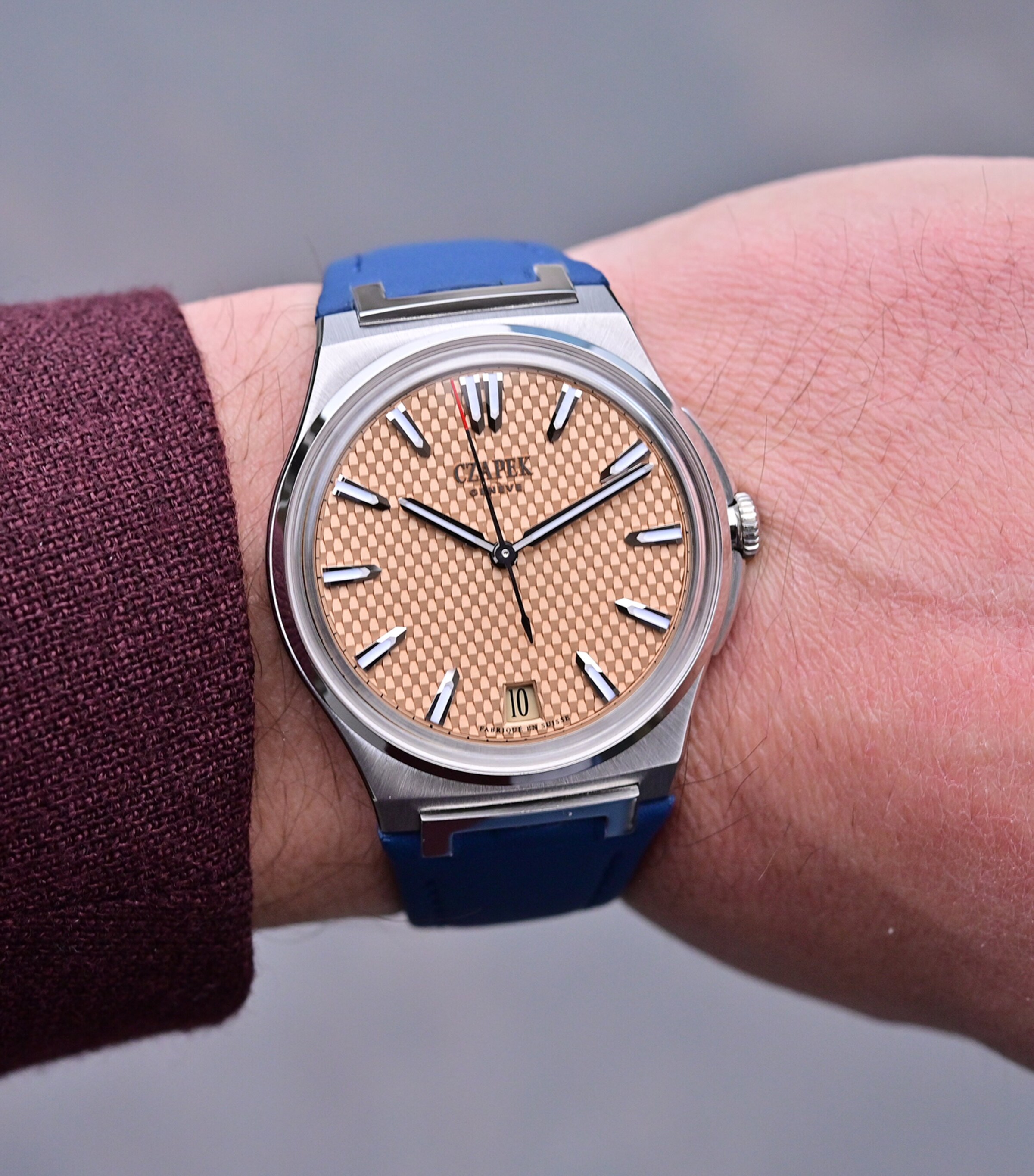 Stainless Steel Antarctique Passage de Drake Watch 38mm SALMON Image 3