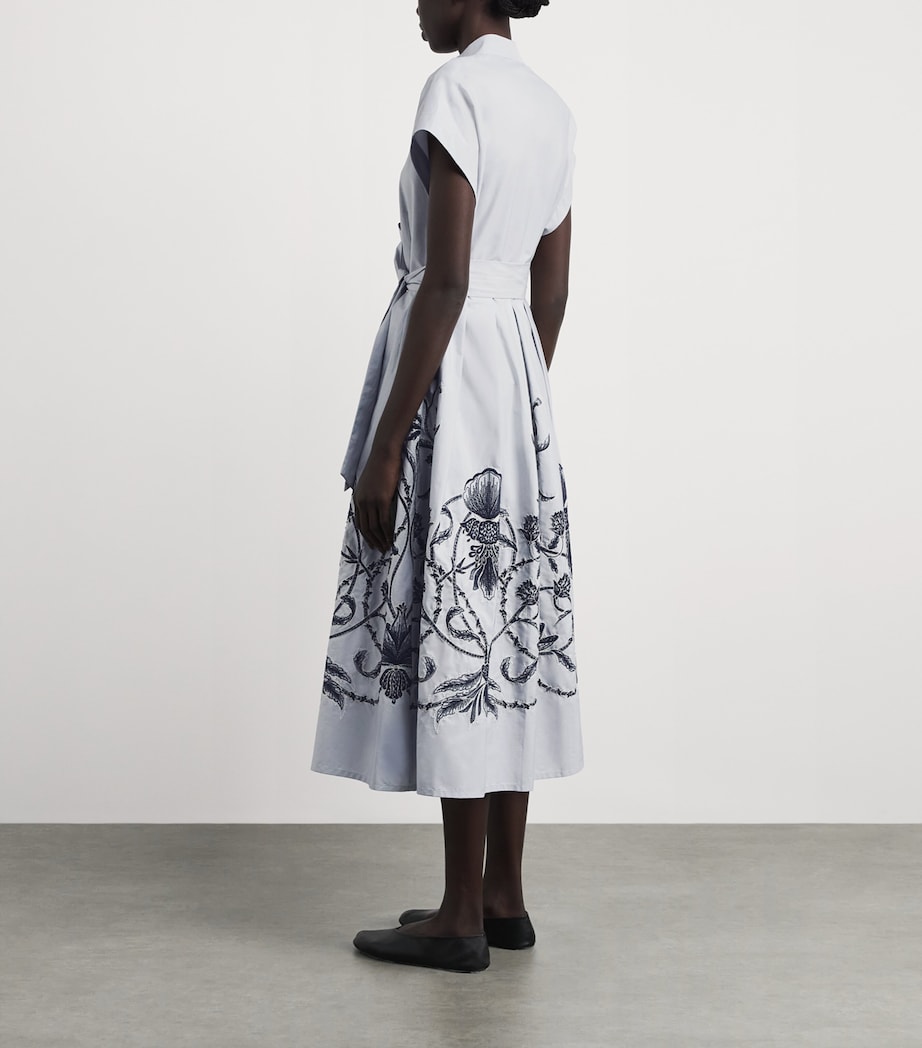 Eleventy Womens Cotton Embroidered Midi Shirt Dress Nuvola Image 4