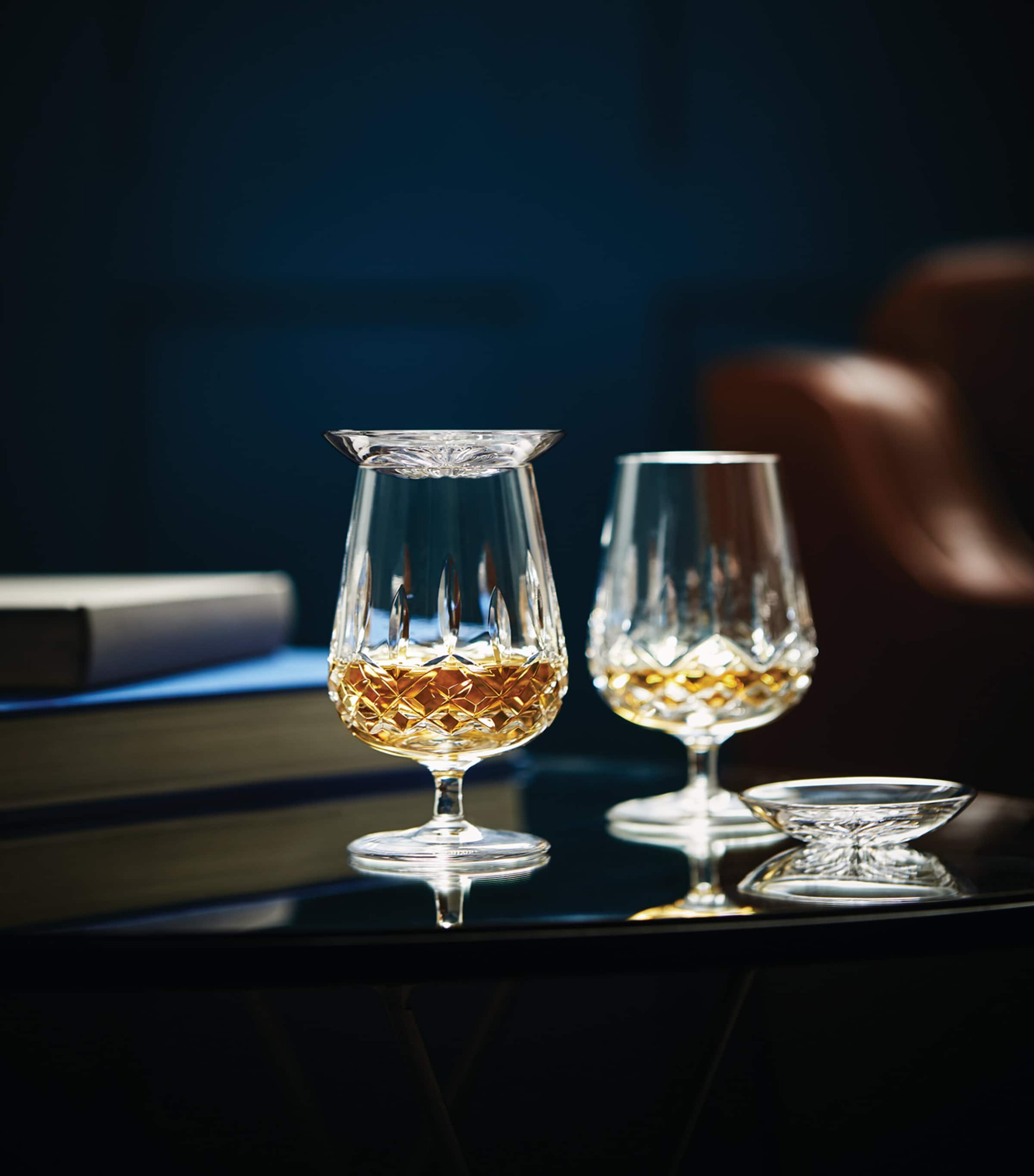 Waterford Set of 2 Connoisseur Lismore Crystal Snifters and Caps (250ml) Clear Image 3