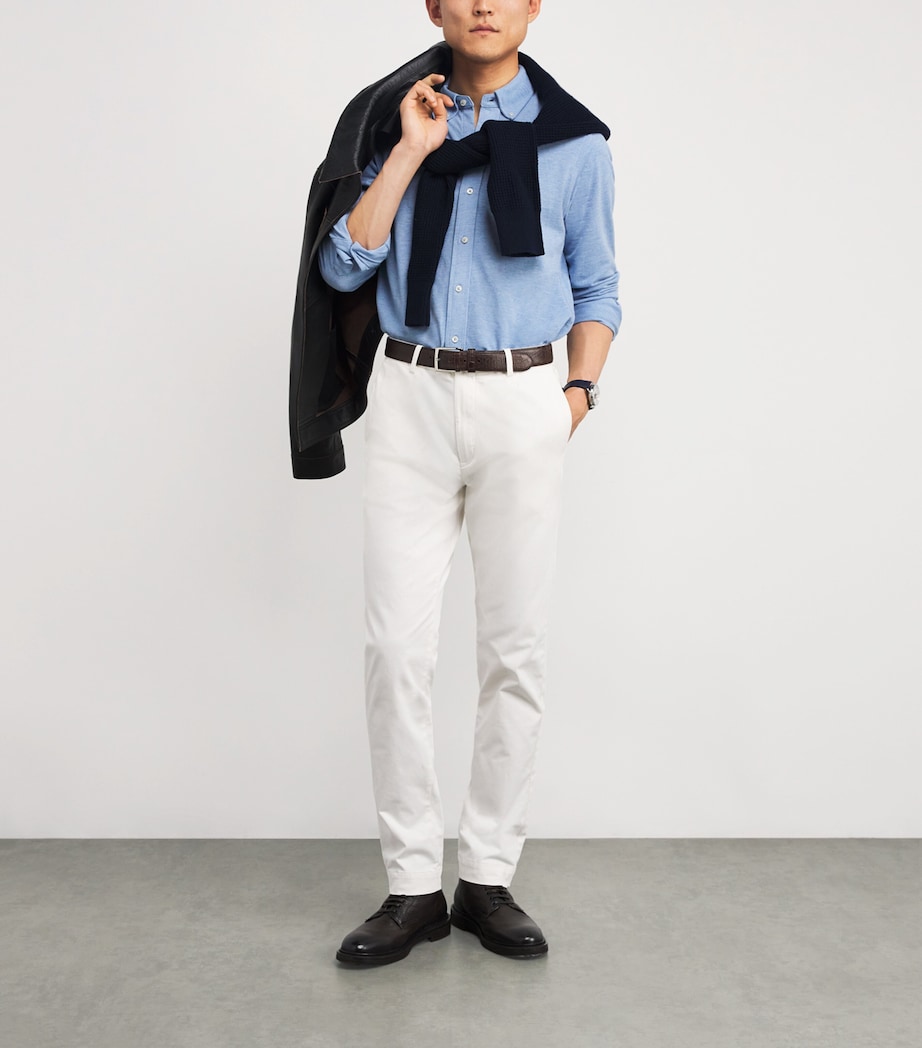 Cotton Featherweight Mesh Shirt BLUE Image 2