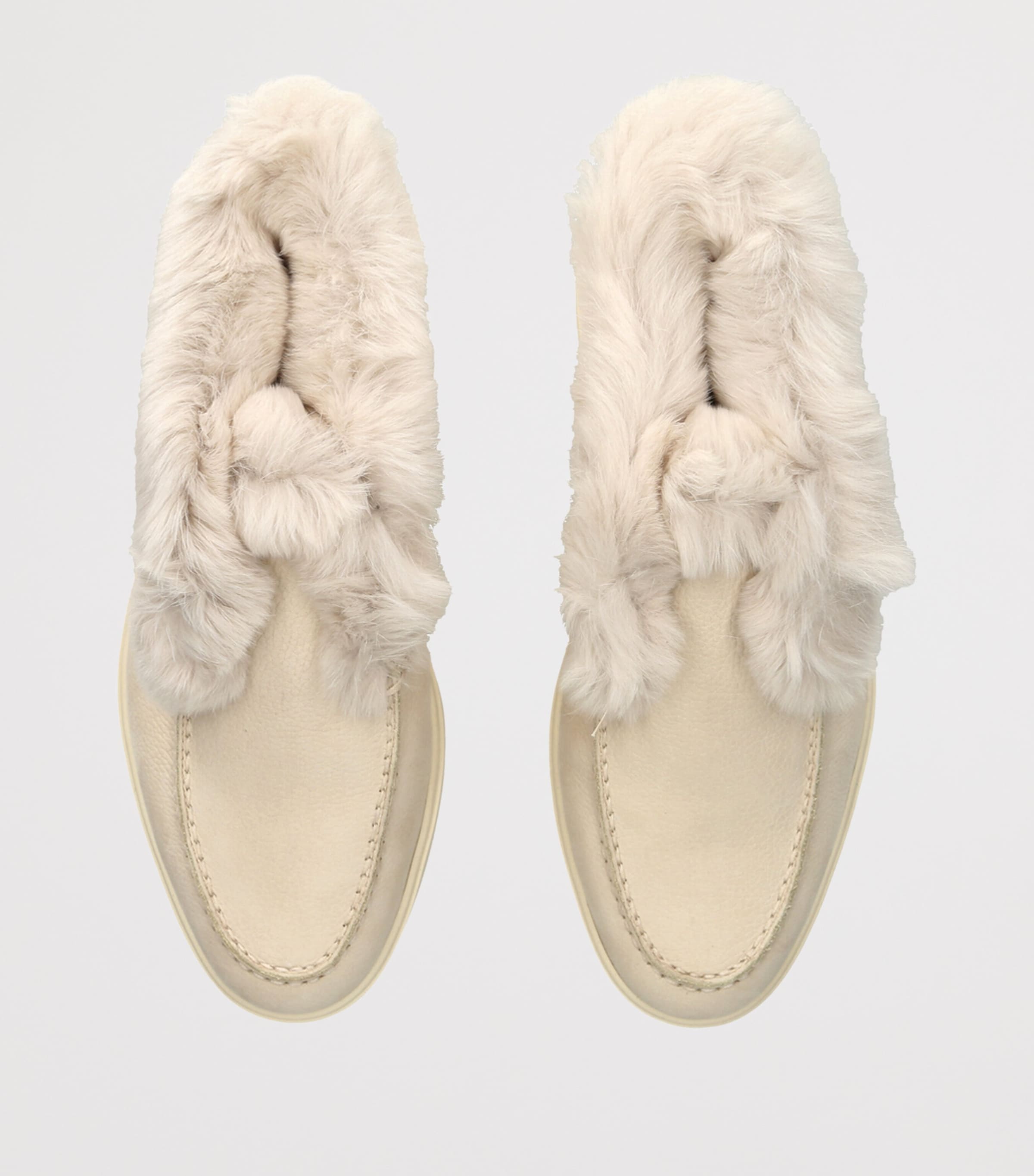 Santoni Suede Hadeel Ankle Boots Cream Comb Image 3