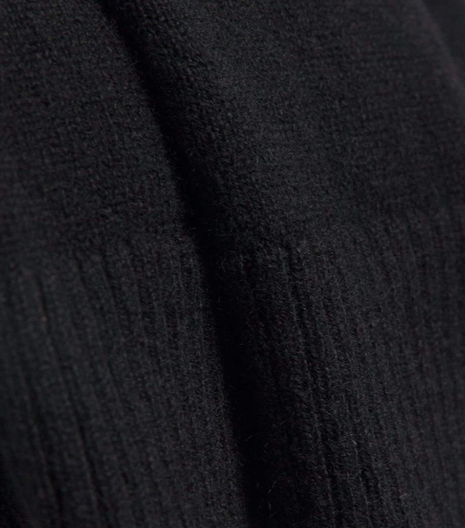 Cashmere Wide Longline Cardigan BLACK Image 5