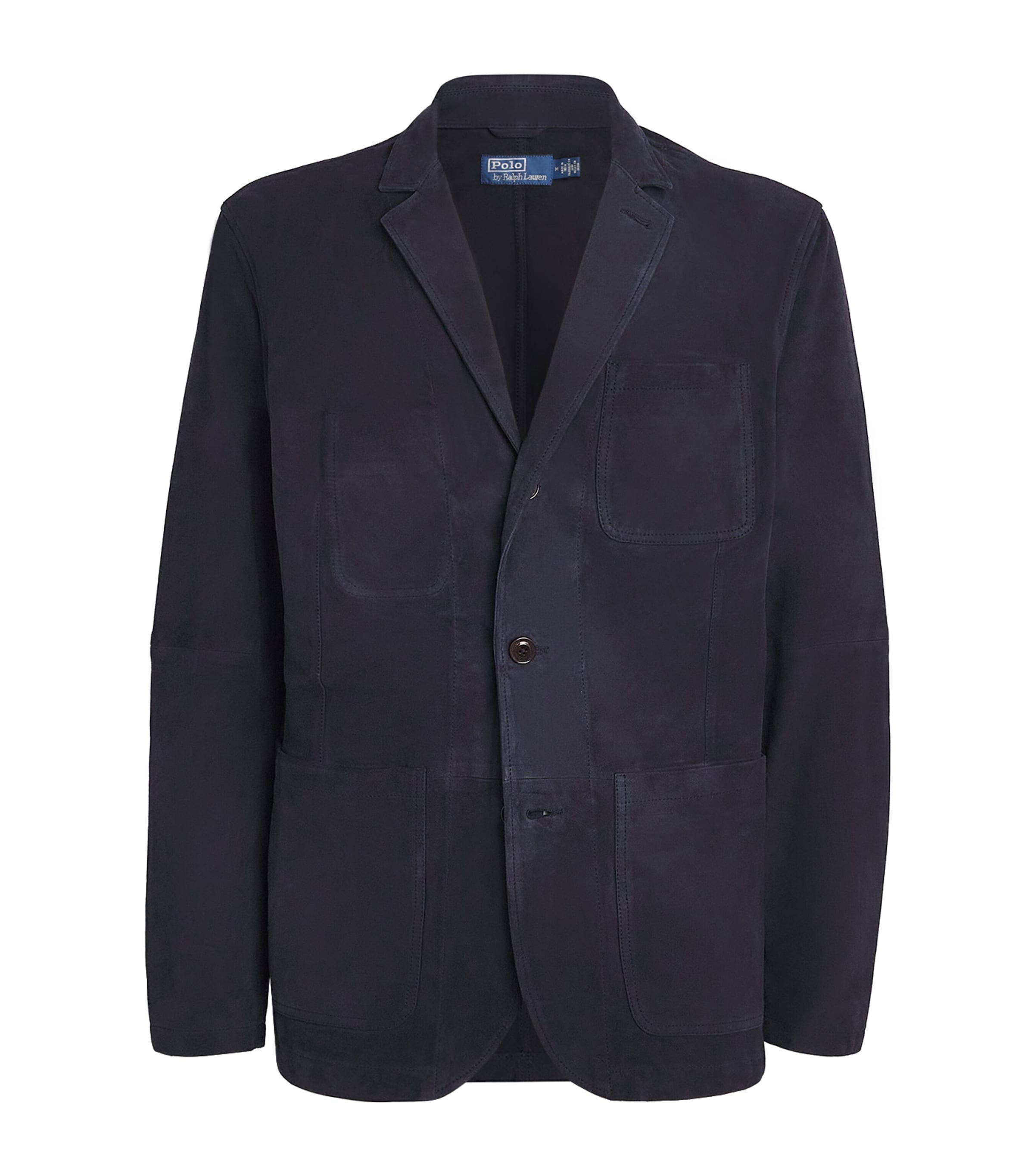 Polo Ralph Lauren Mens Suede Blazer Navy Image 1