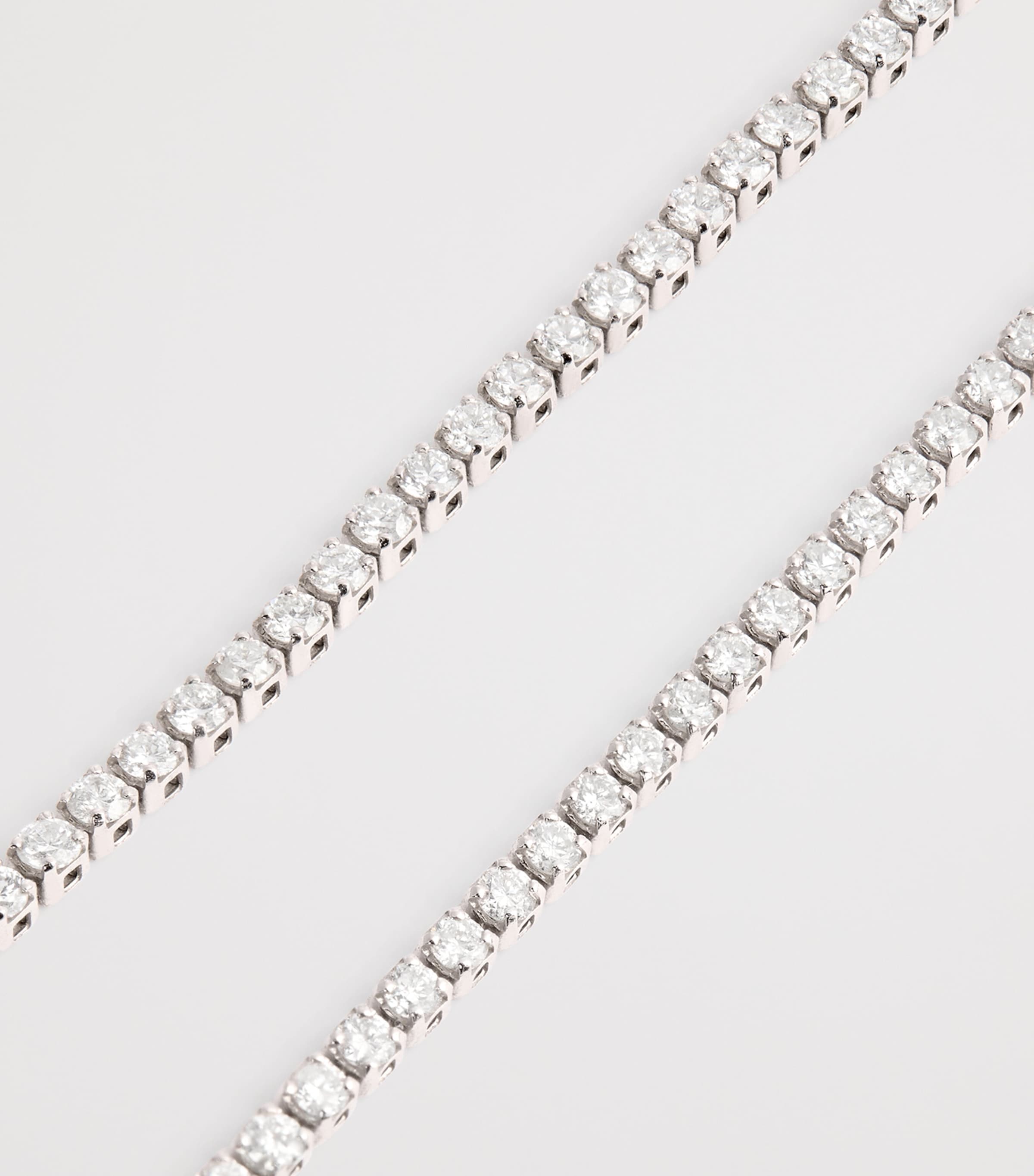 White Gold and Diamond Threads Tennis Choker WHITE GOLD Image 3