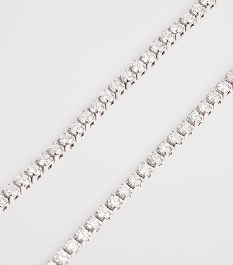 White Gold and Diamond Threads Tennis Choker WHITE GOLD Image 3