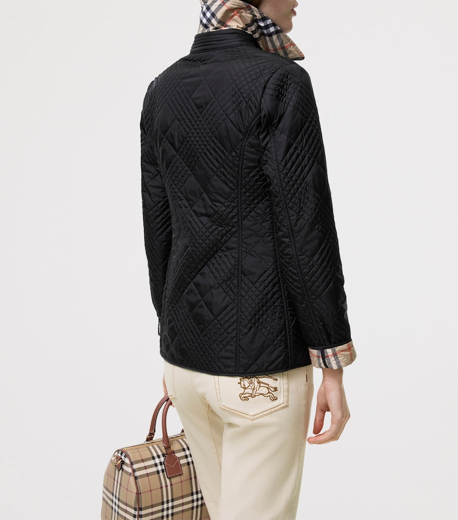 Burberry Womens Quilted Field Jacket Black Image 3