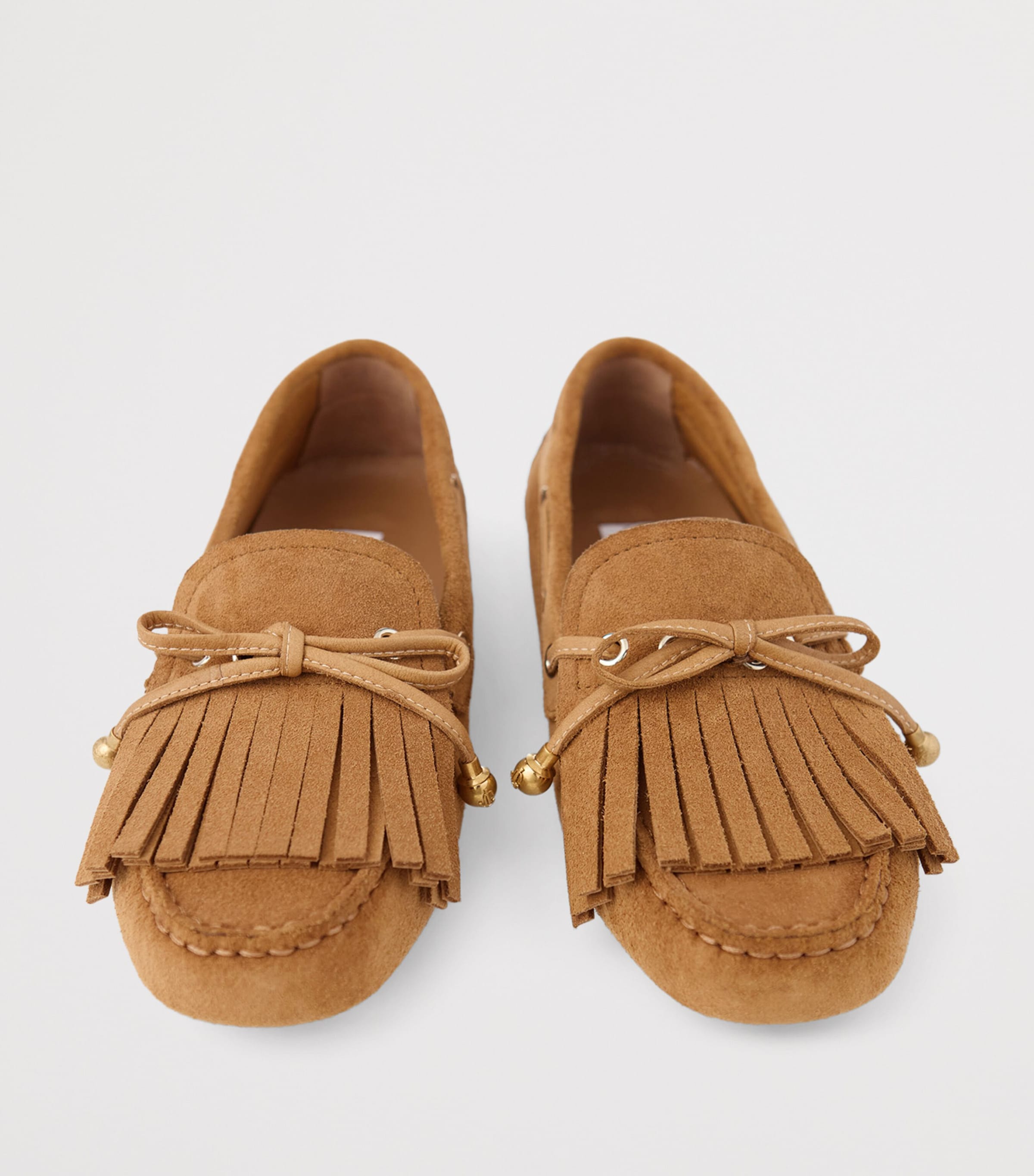 Manon Flat Suede Loafers TOFFEE/GOLD Image 3