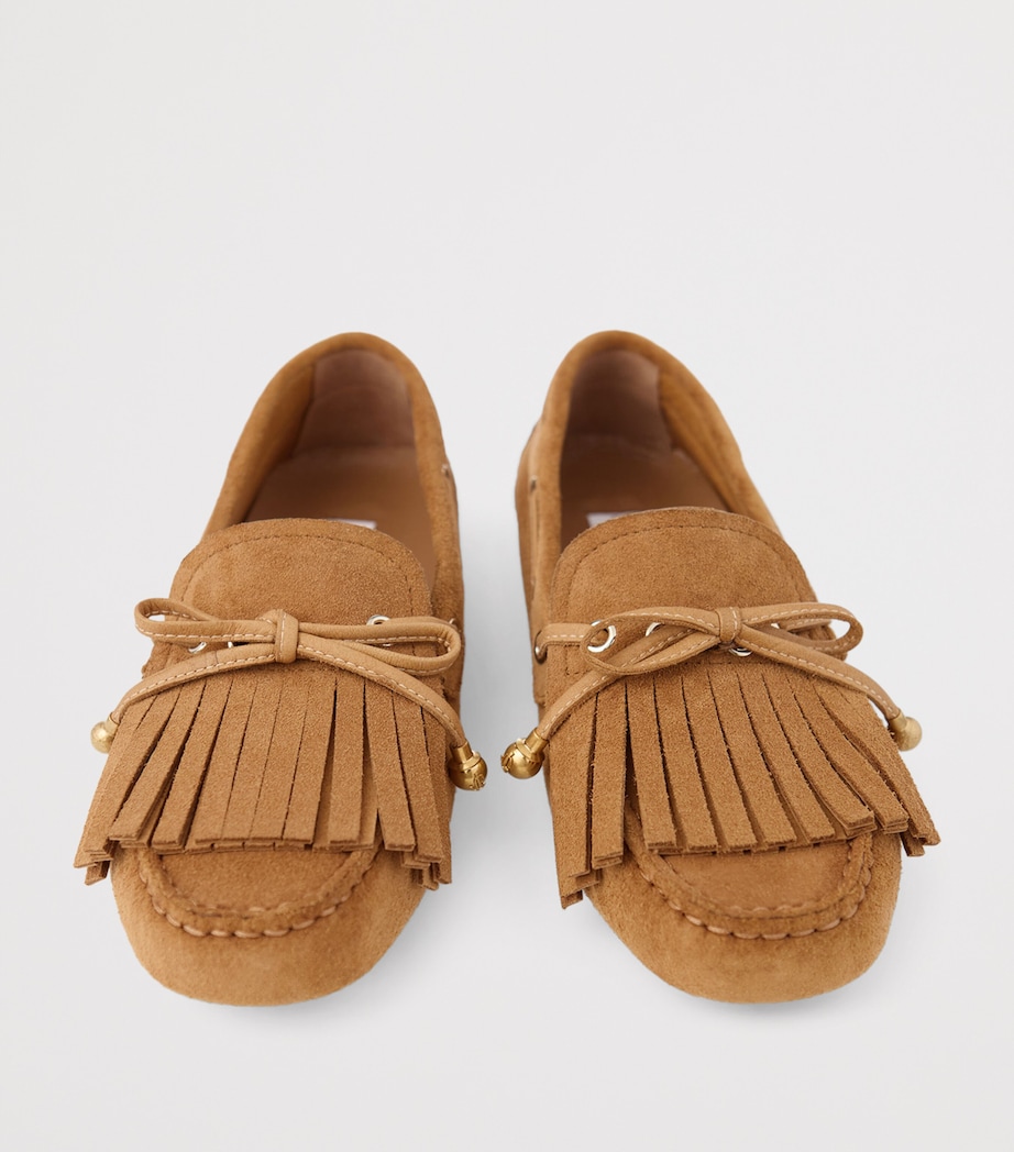 Manon Flat Suede Loafers TOFFEE/GOLD Image 3