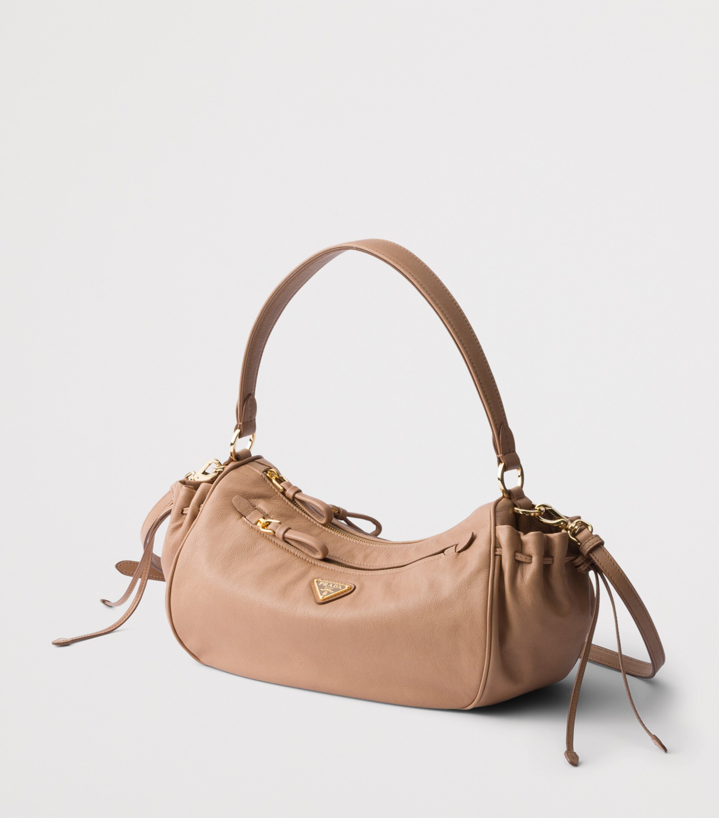 Prada Leather Shoulder Bag Powder Image 2