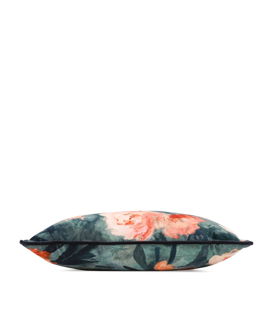 Velvet Ottavia Blue Cushion (55cm x 55cm) BLUE Image 2