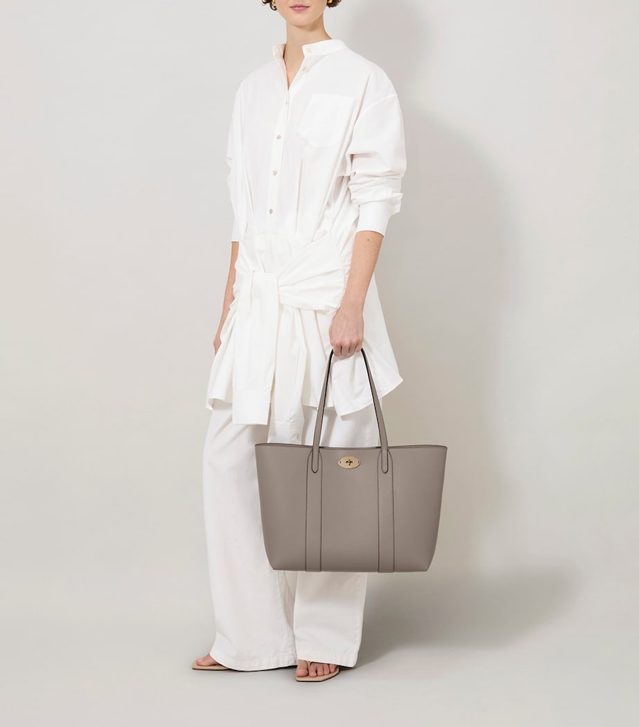 Small Leather Bayswater Tote Bag CASHMERE TAUPE Image 2