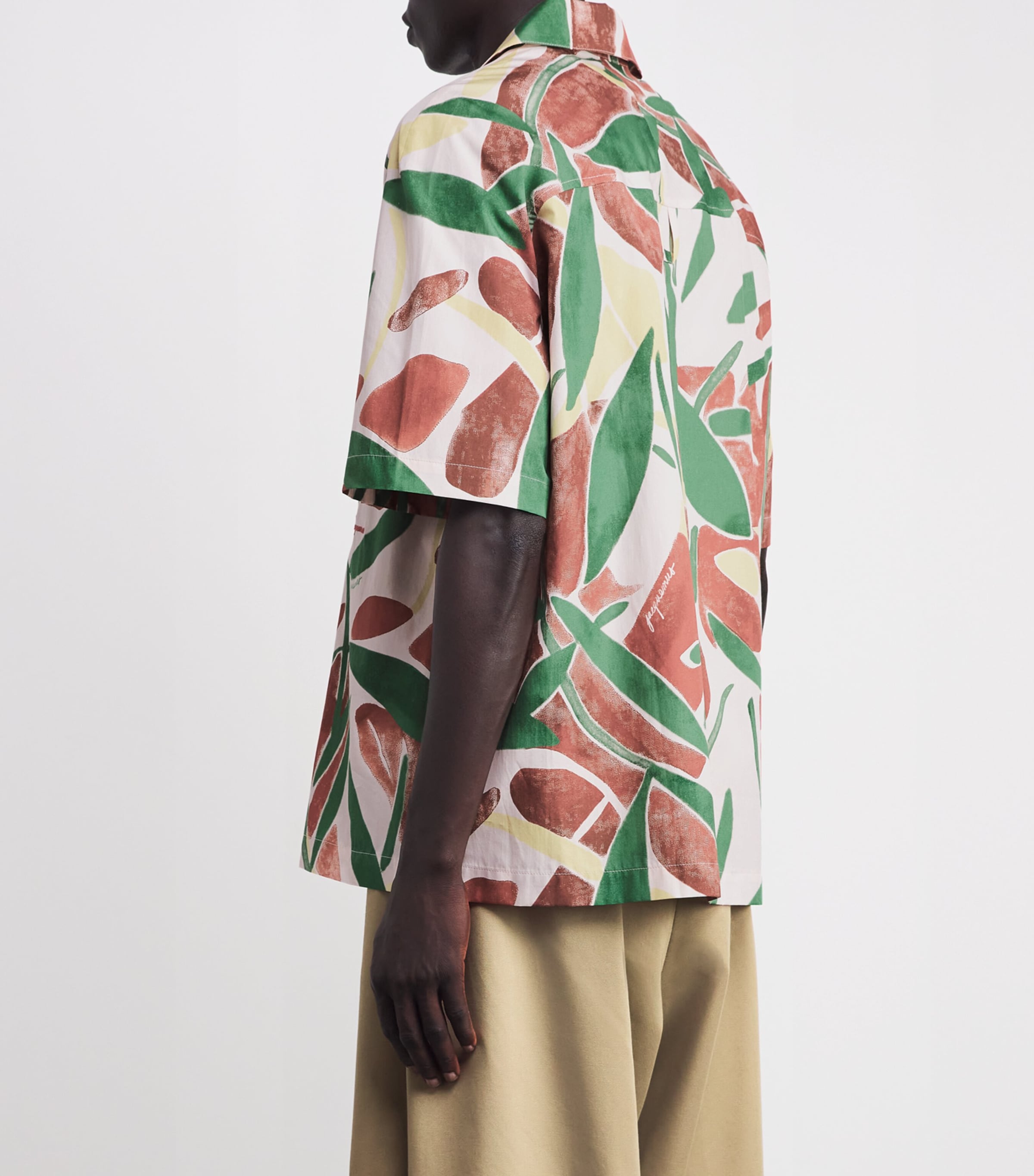 Jacquemus Mens Cotton Floral Shirt Pri Abst Vege Pi Image 4