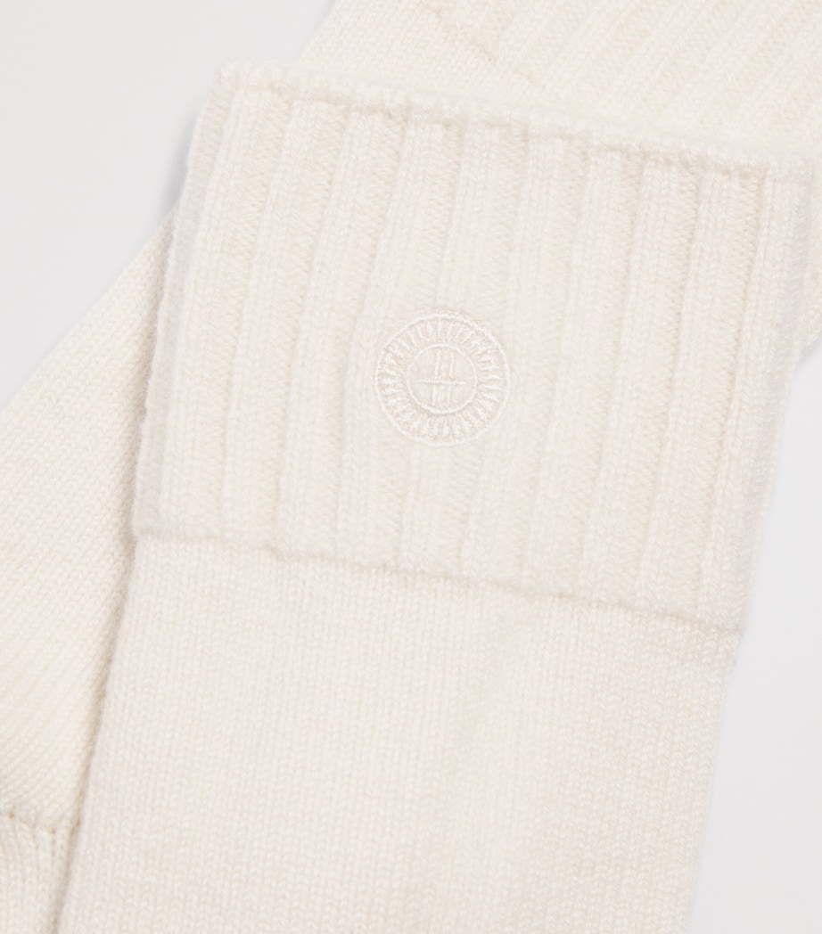 Harrods Mens Cashmere Socks Ivory Image 3