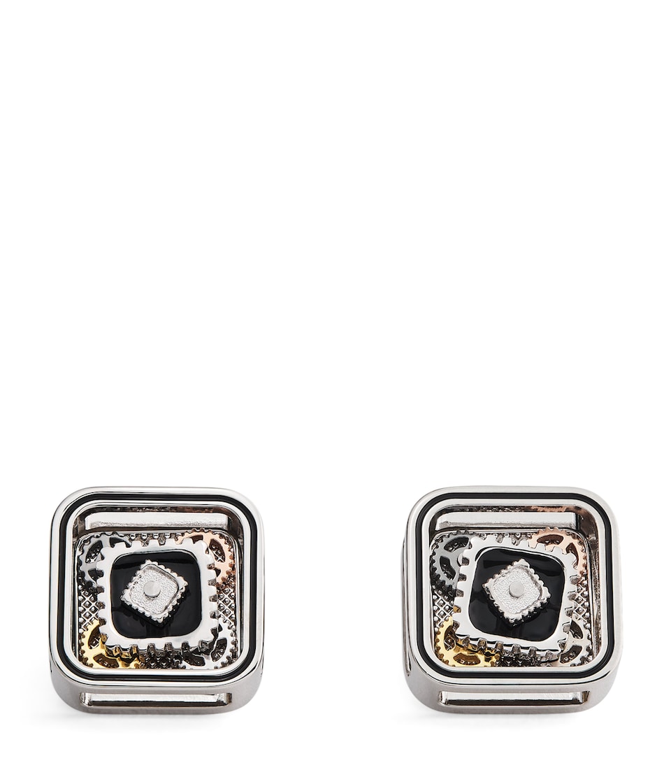 Metal Quadrato Gear Cufflinks