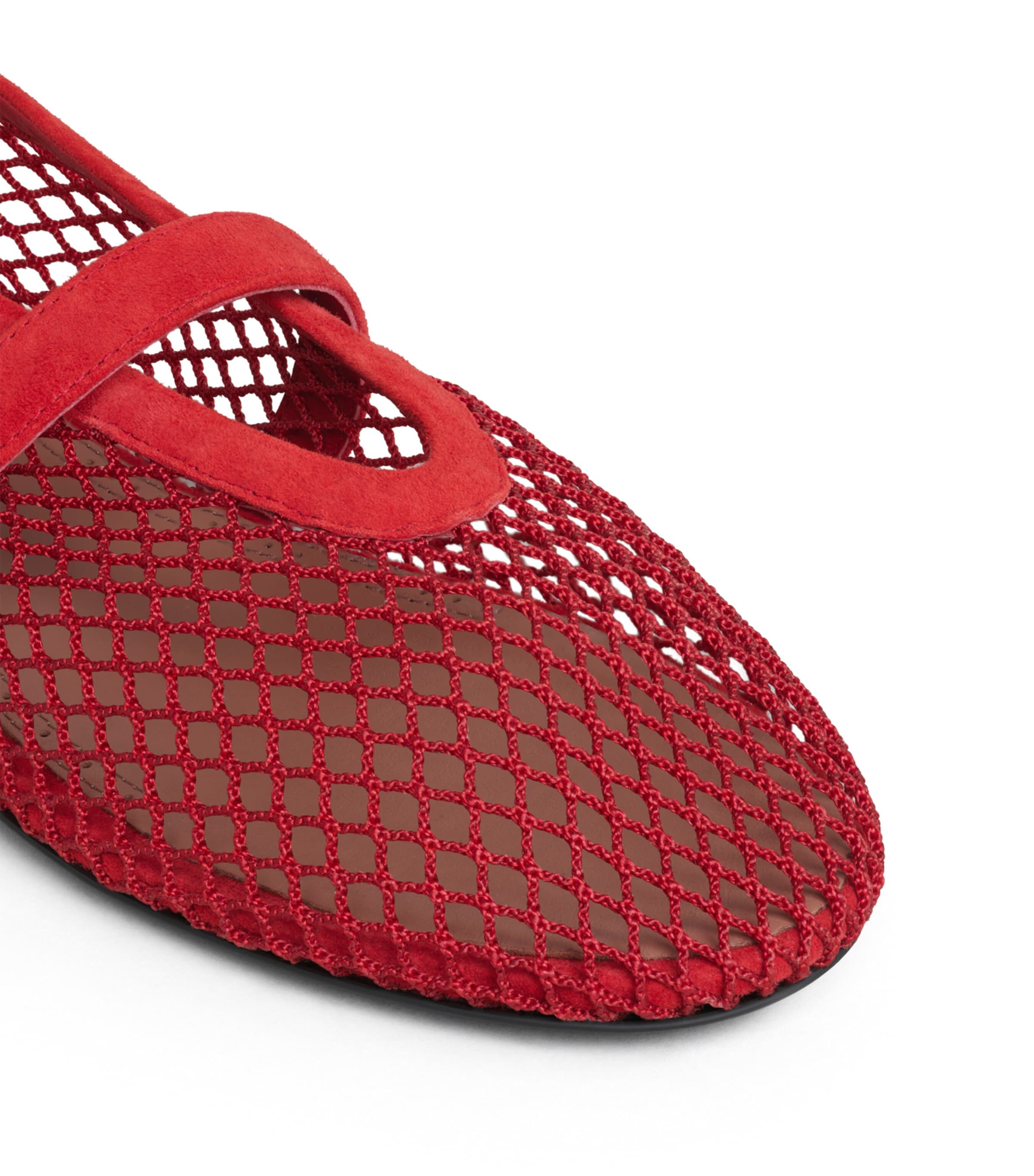 Alaïa Mesh Ballet Flats Orange Brule Image 4
