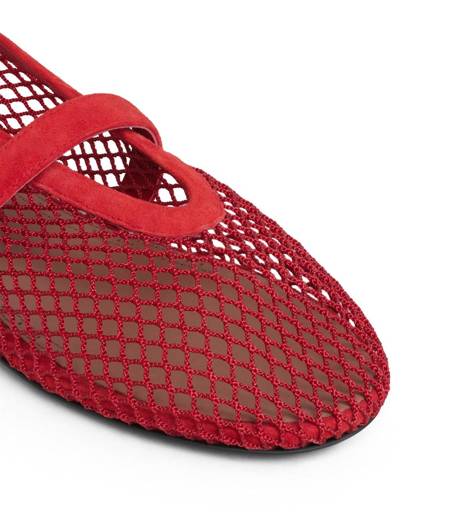 Alaïa Mesh Ballet Flats Orange Brule Image 4