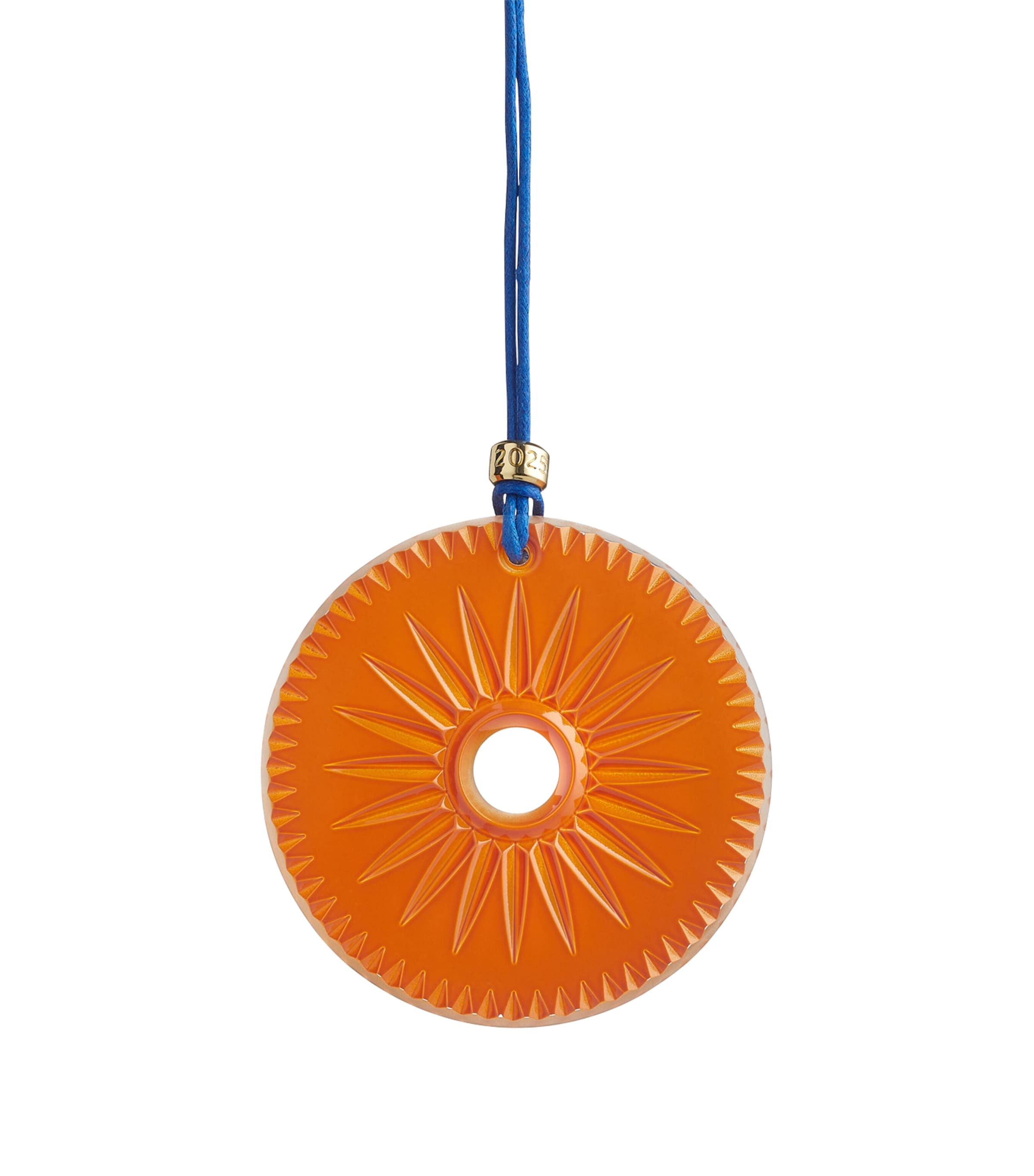 Waterford Crystal Firework Disc Bauble In Orange