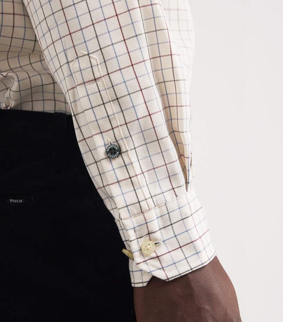 Check Charlow Shirt 01D2: IVRY+BLU CHCK Image 6