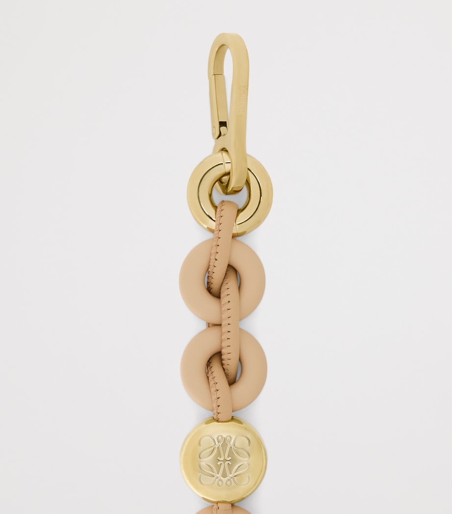 Leather Donut Chain Bag Strap SILK BEIGE Image 2