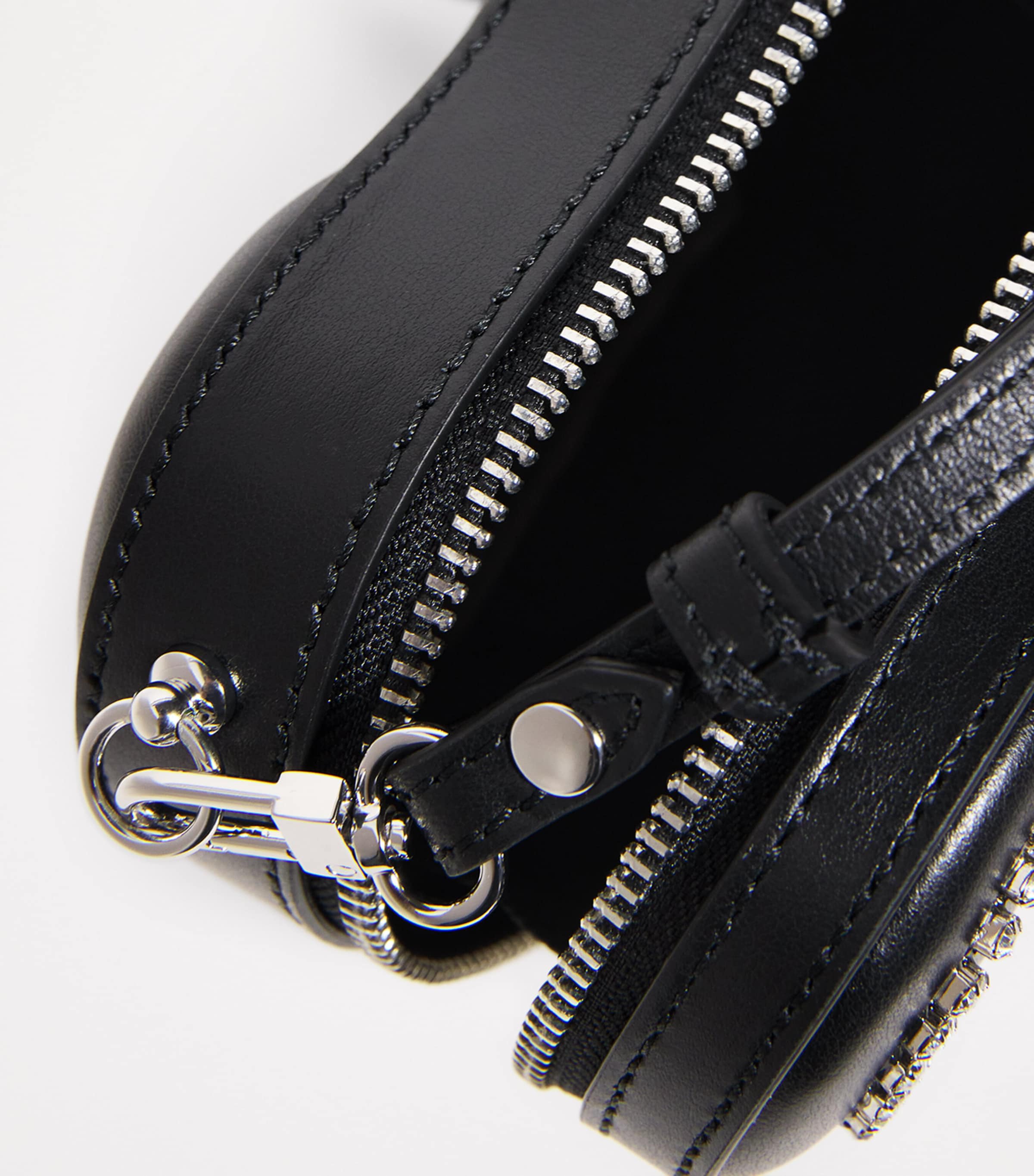 Vivienne Westwood Black Leather Mini Heart Crossbody Bag | Harrods US Vivienne Westwood Black Leather Mini Heart Crossbody Bag | Harrods US