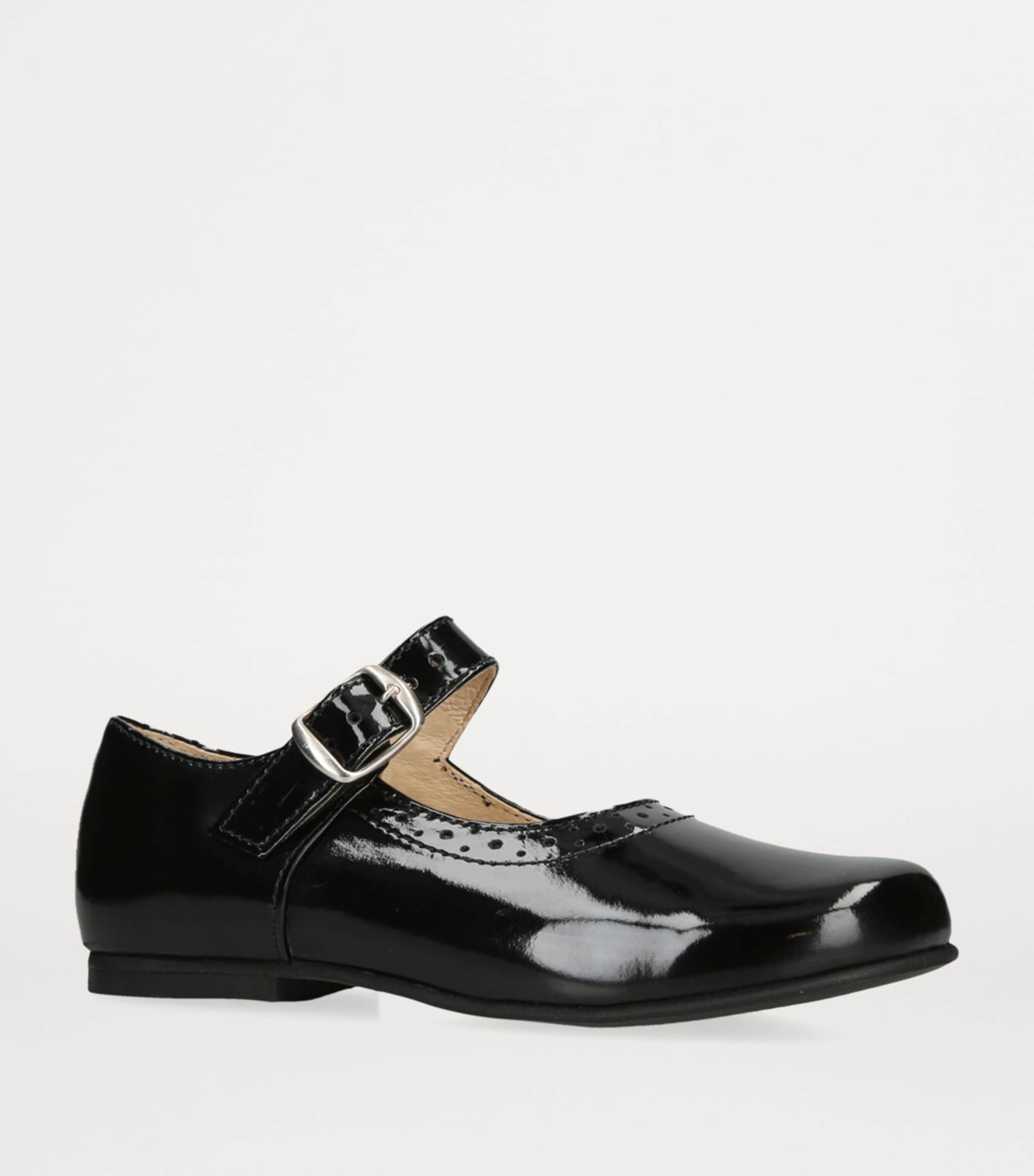 papouelli Leather Millie Mary Janes Black Image 3