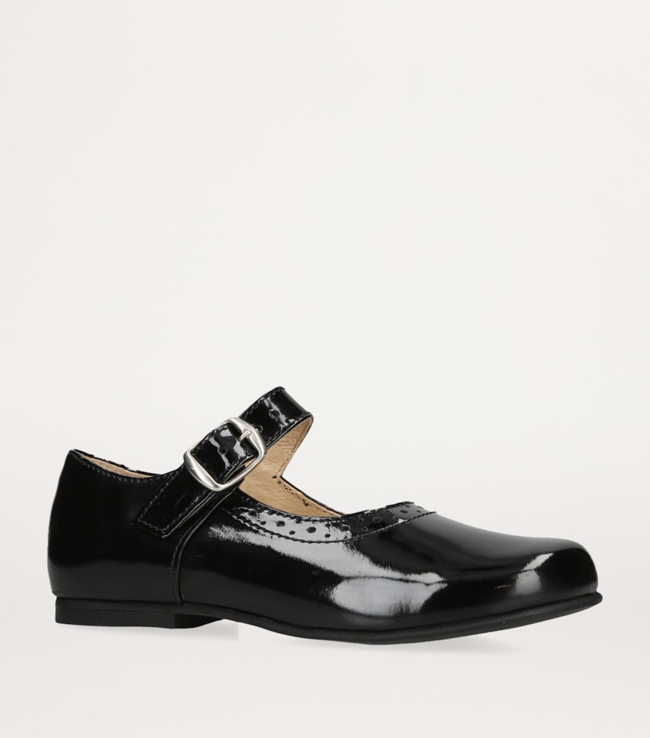 papouelli Leather Millie Mary Janes Black Image 3