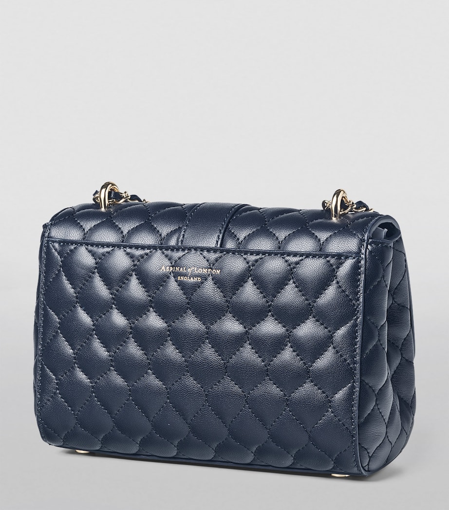 Leather Lottie Shoulder Bag NAVY Image 2